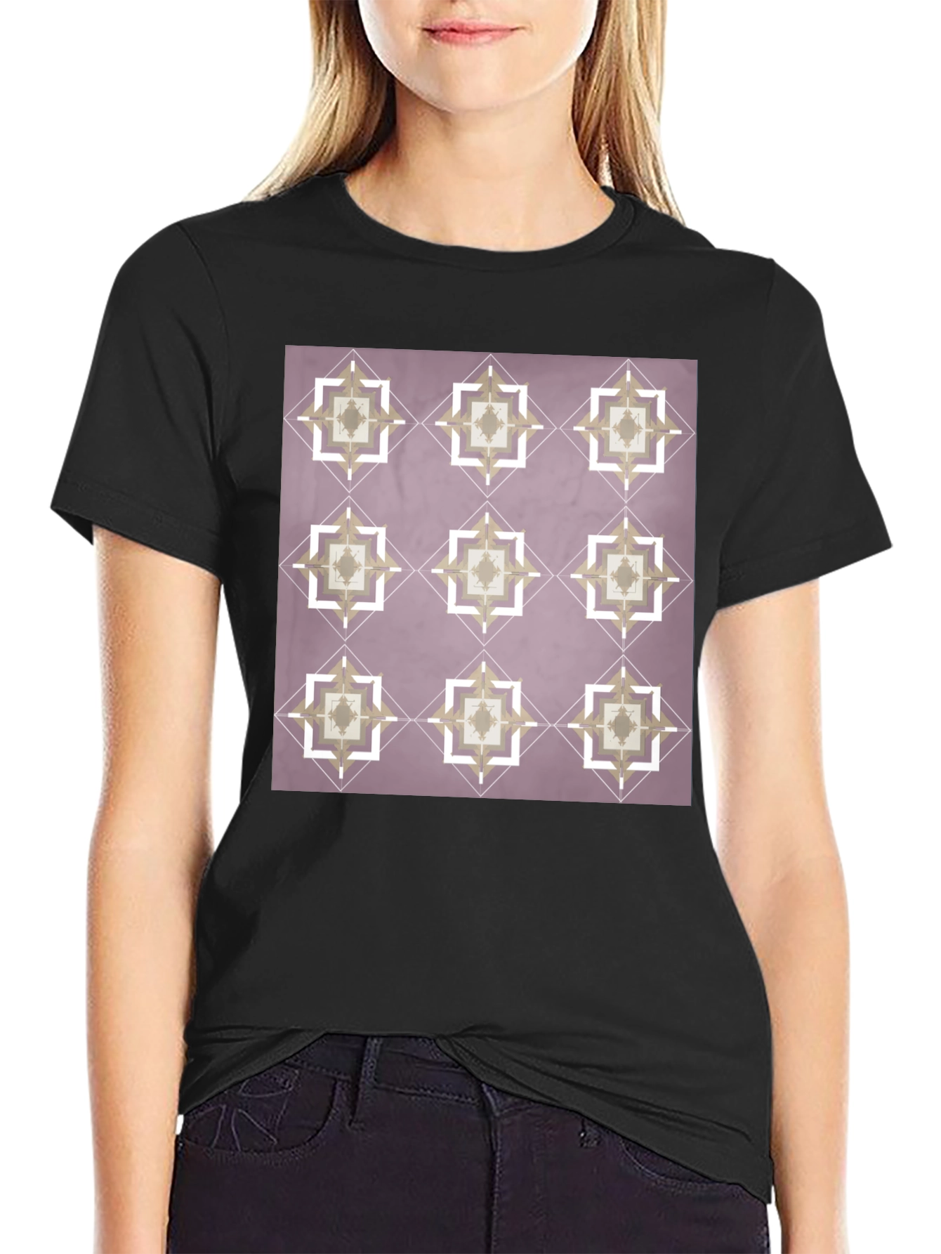 Geometric Pattern T-Shirt - Modern Style