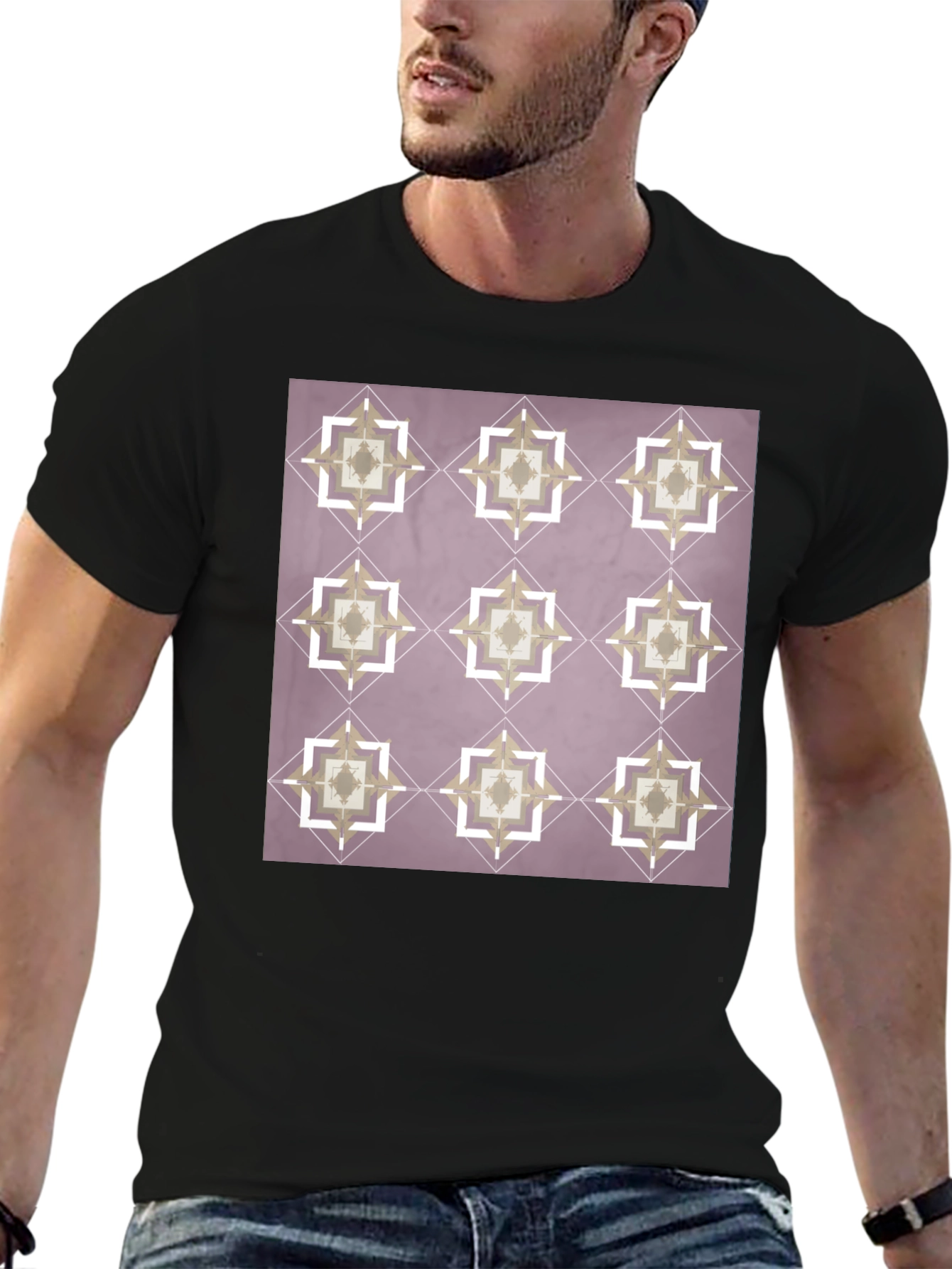 Geometric Pattern T-Shirt - Modern Style