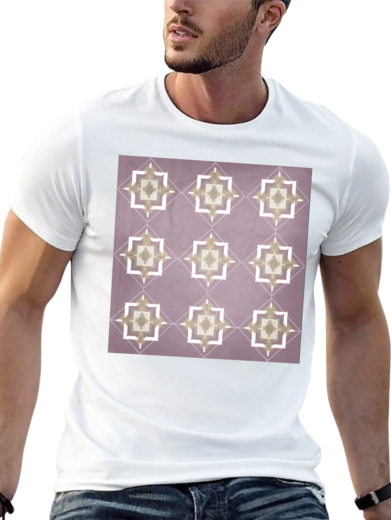 Geometric Pattern T-Shirt - Modern Style