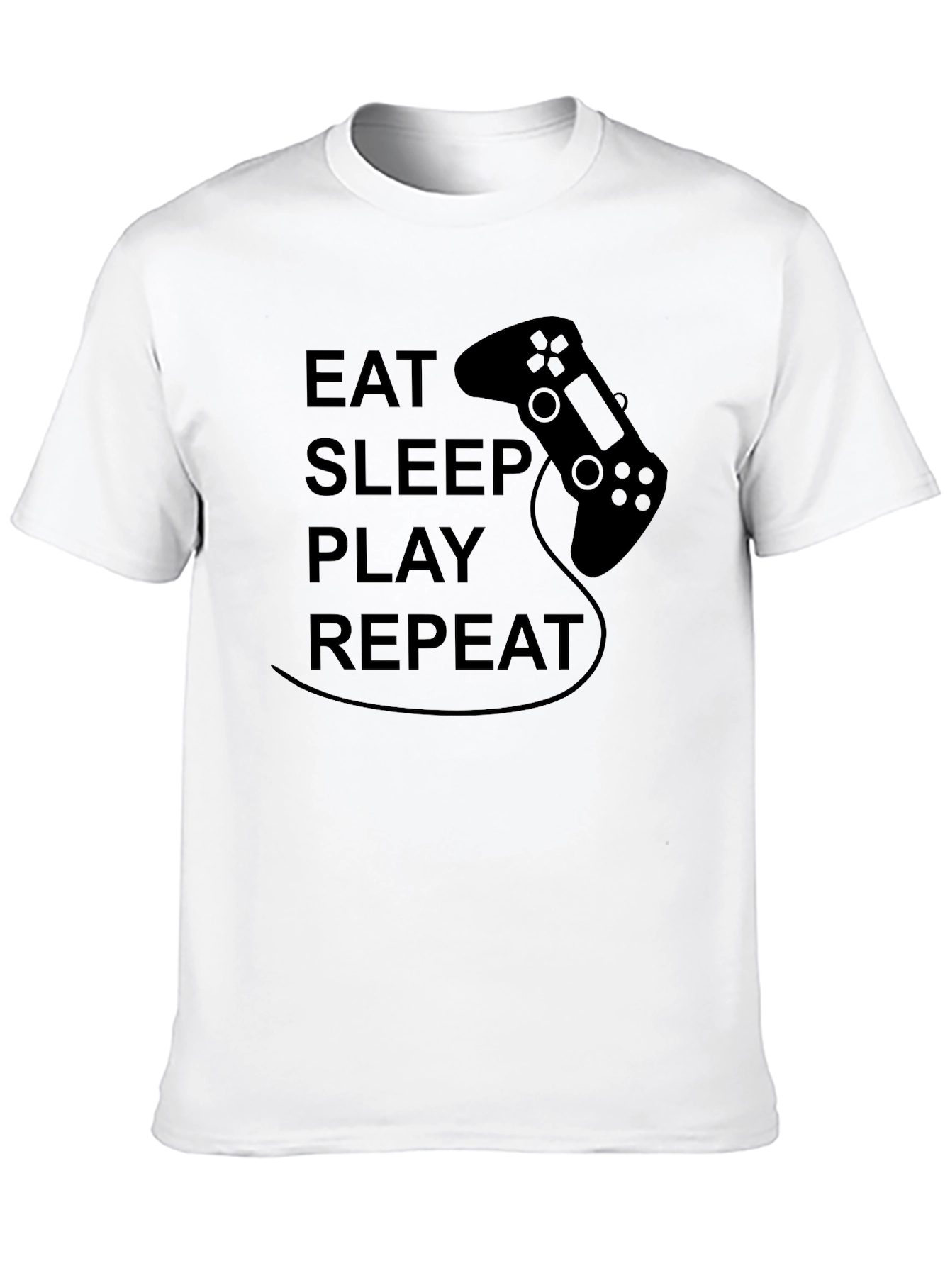 Eat Sleep Play Repeat Black Gamer T-Shirt