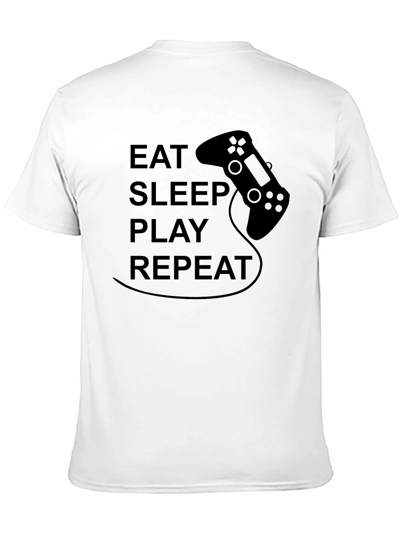 Eat Sleep Play Repeat Black Gamer T-Shirt