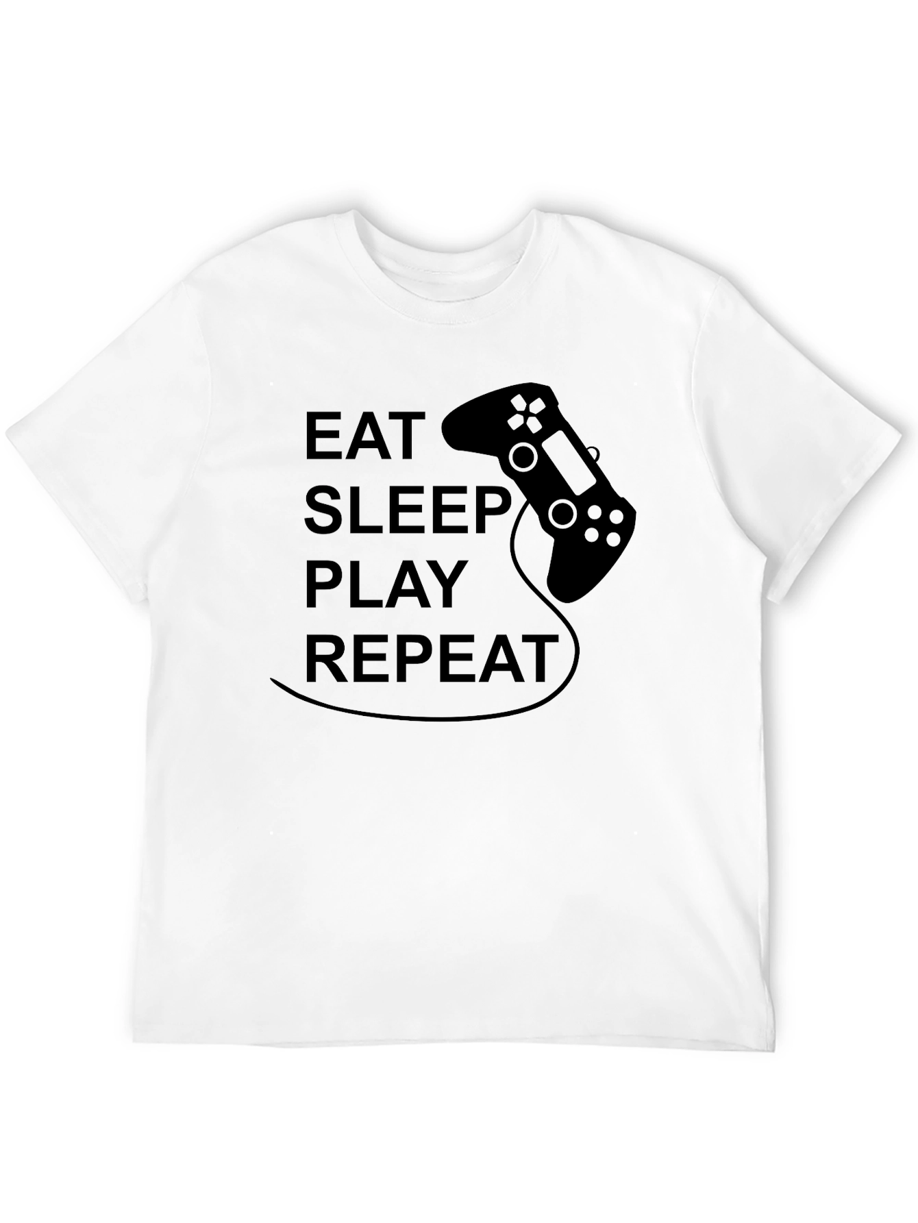 Eat Sleep Play Repeat Black Gamer T-Shirt