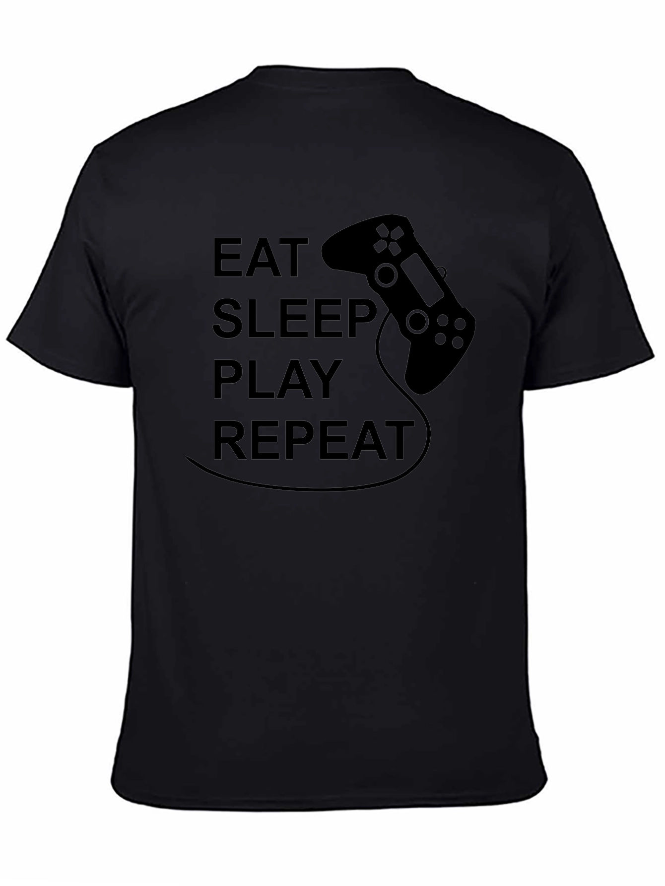 Eat Sleep Play Repeat Black Gamer T-Shirt