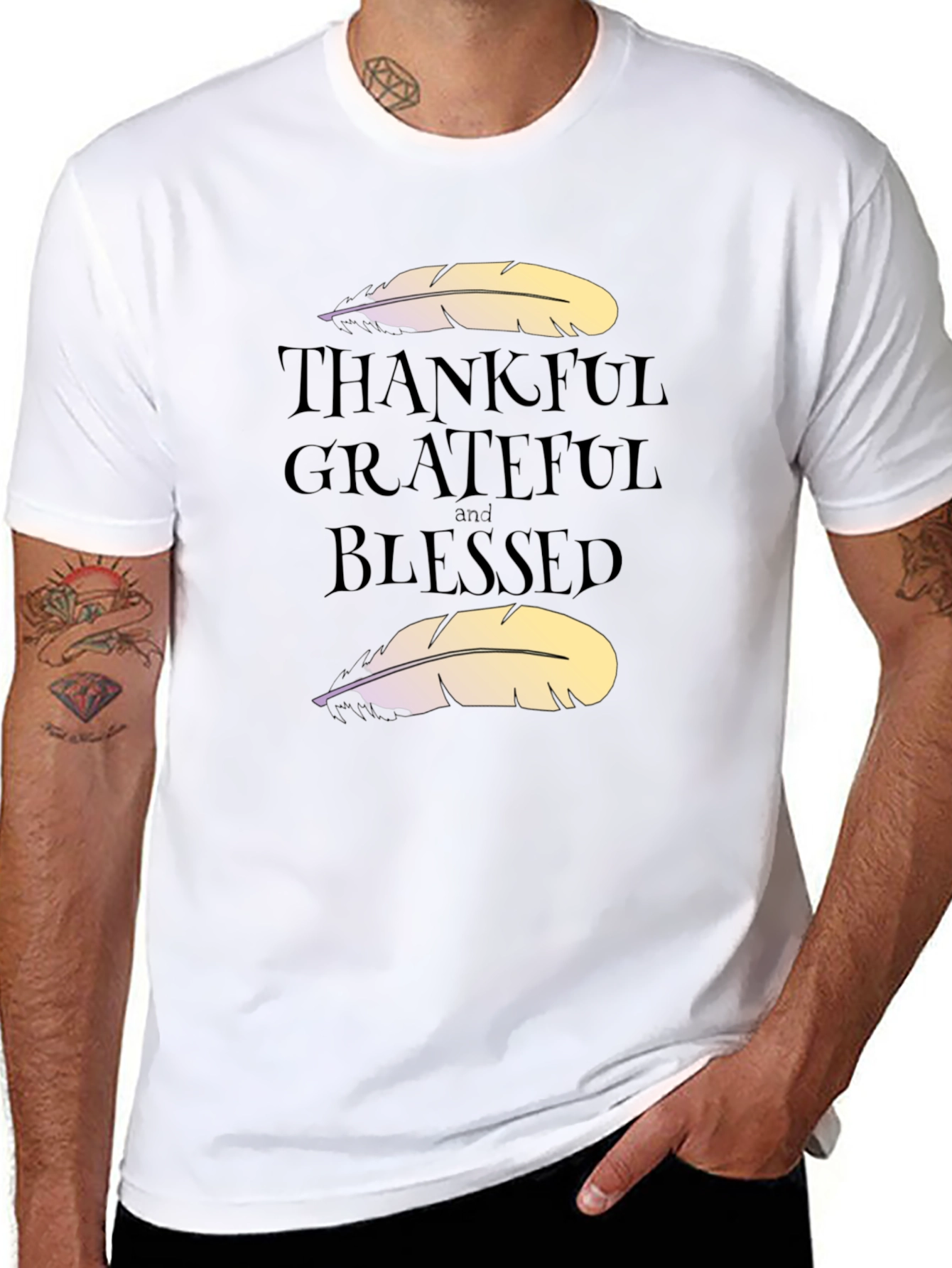 Thankful Grateful Blessed Graphic Tee