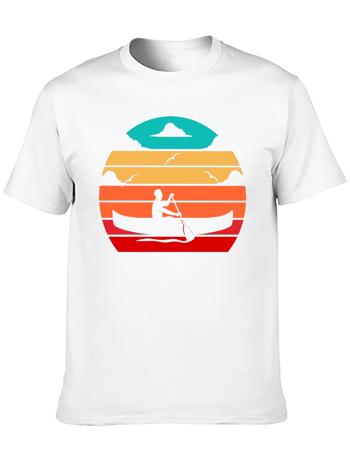 Canoe Sunset Black T-Shirt