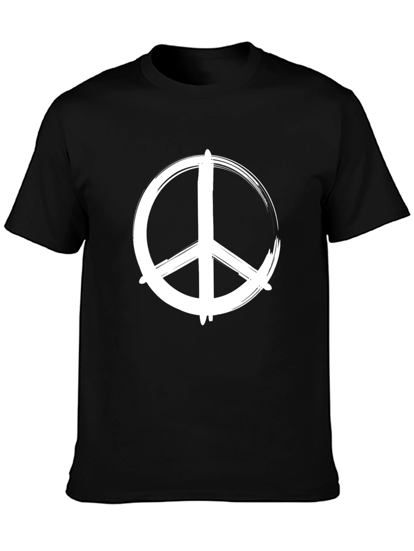 Peace Sign Graphic Tee - Stylish Black T-Shirt
