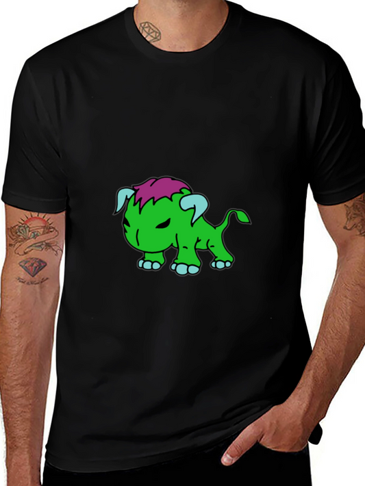 Cartoon Monster Graphic Black T-Shirt