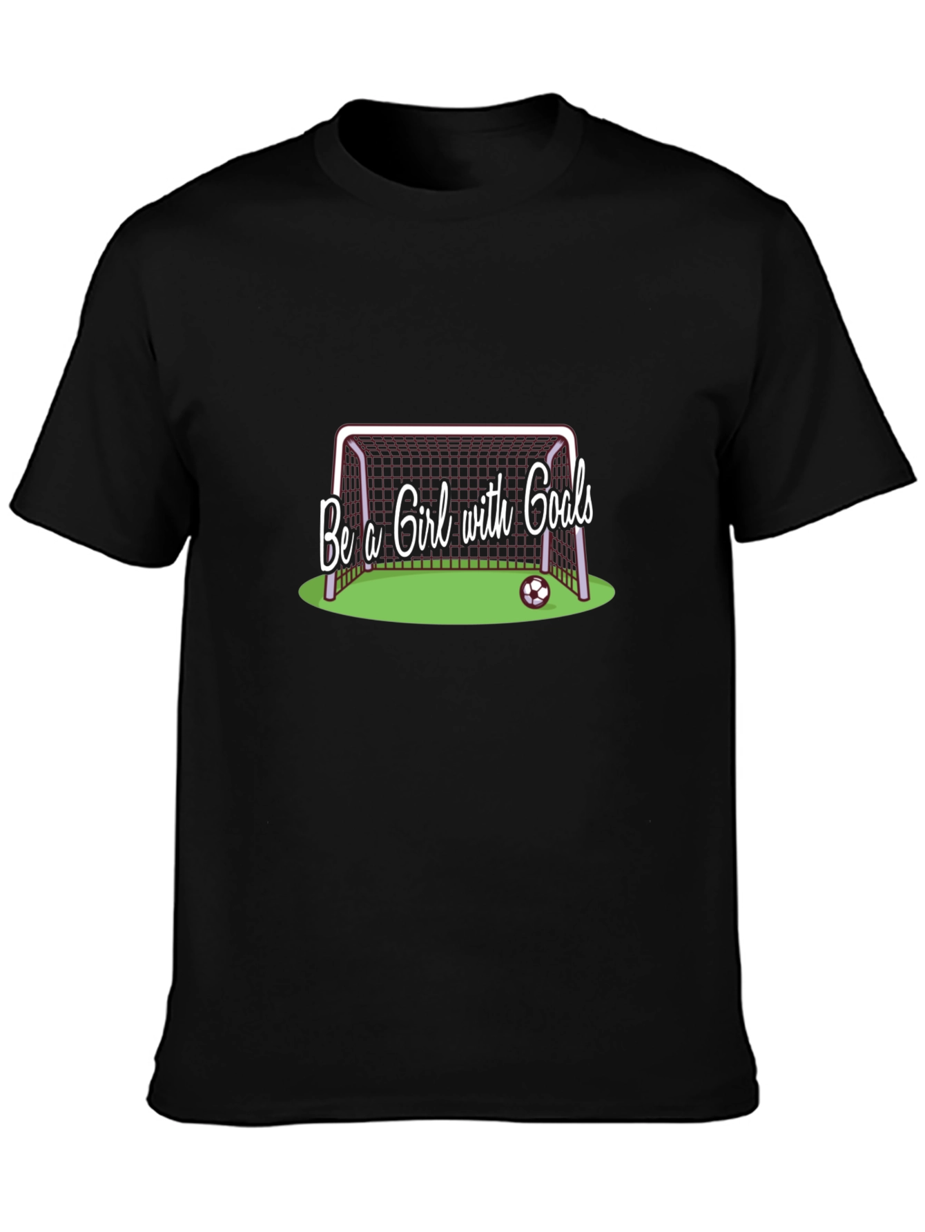 Be a Girl with Goals Black Graphic Tee