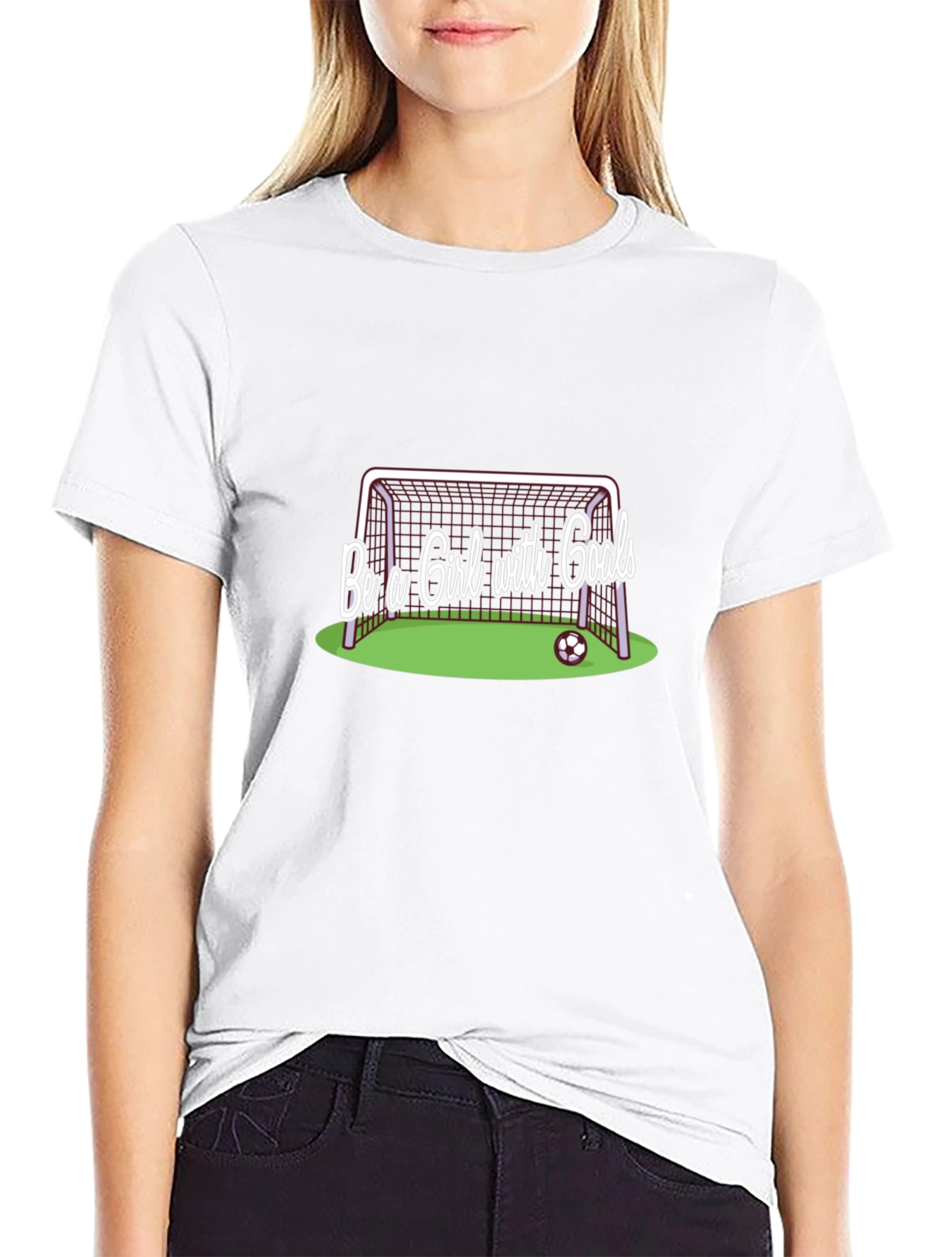 Be a Girl with Goals Black Graphic Tee