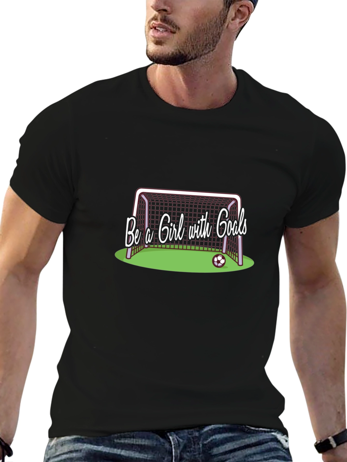 Be a Girl with Goals Black Graphic Tee