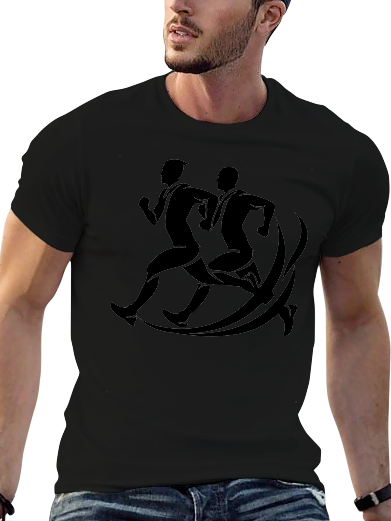 Black Running Silhouette T-Shirt