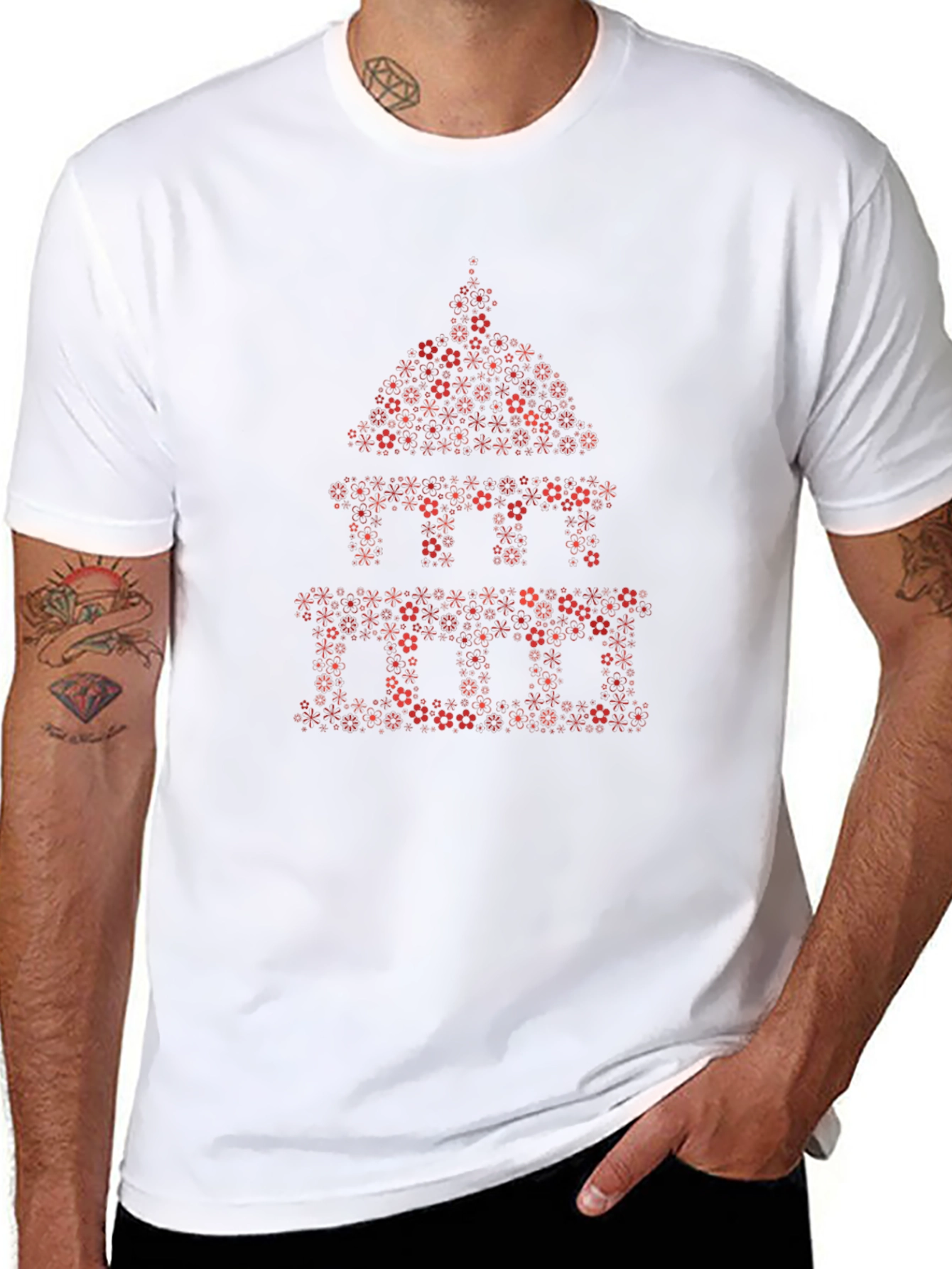 Floral Capitol Building Graphic Tee