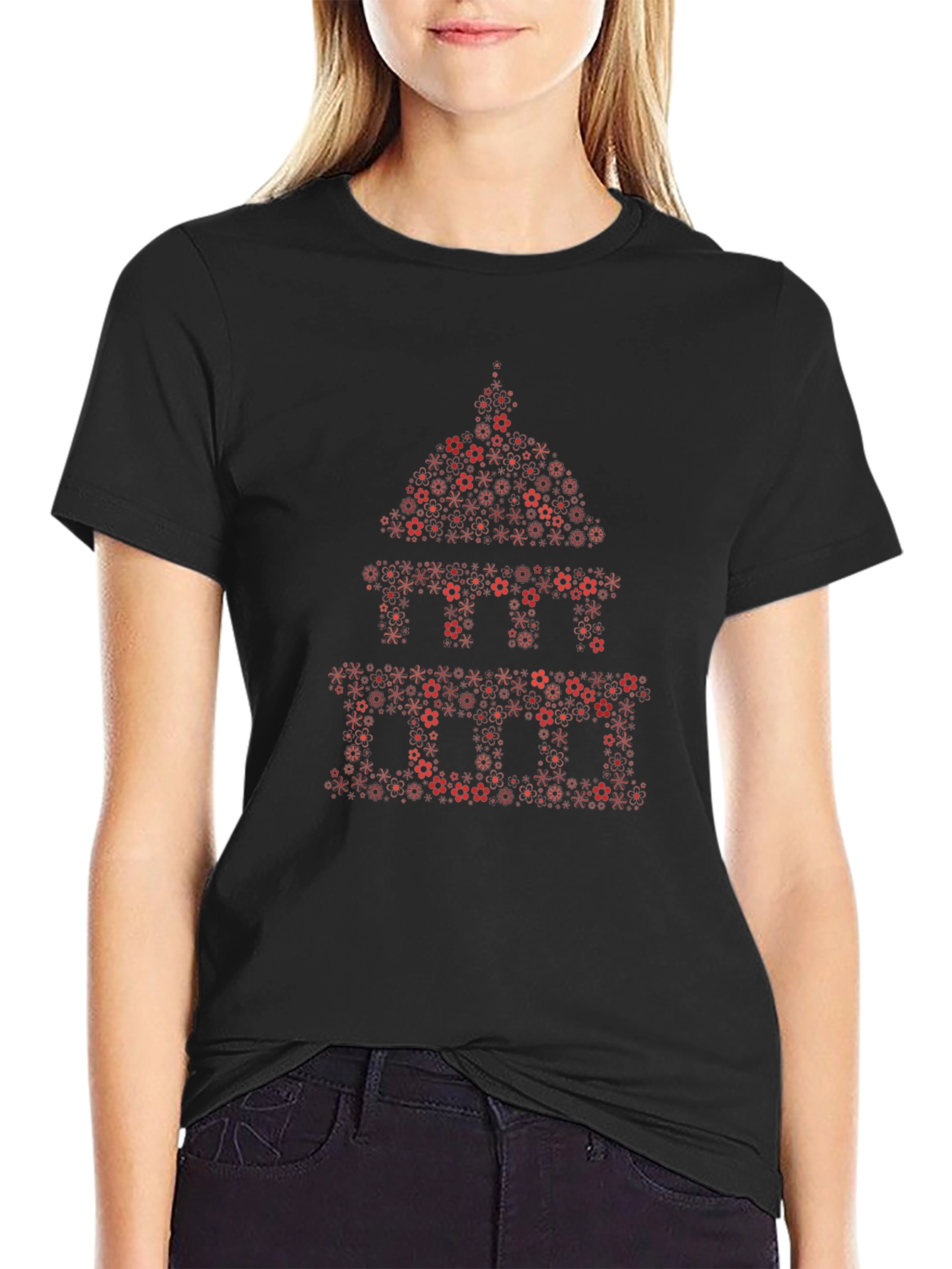 Floral Capitol Building Graphic Tee