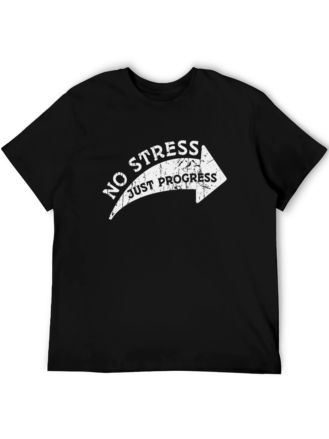 No Stress Just Progress Arrow Graphic Tee