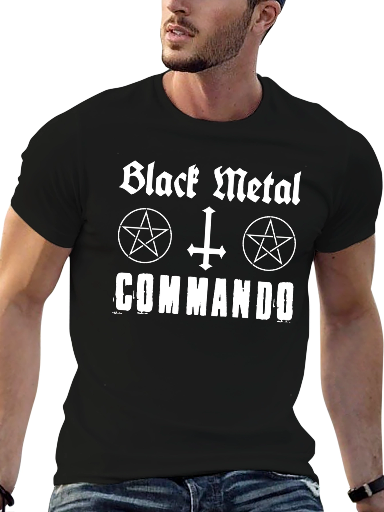 Black Metal Commando T-Shirt - Dark Aesthetic