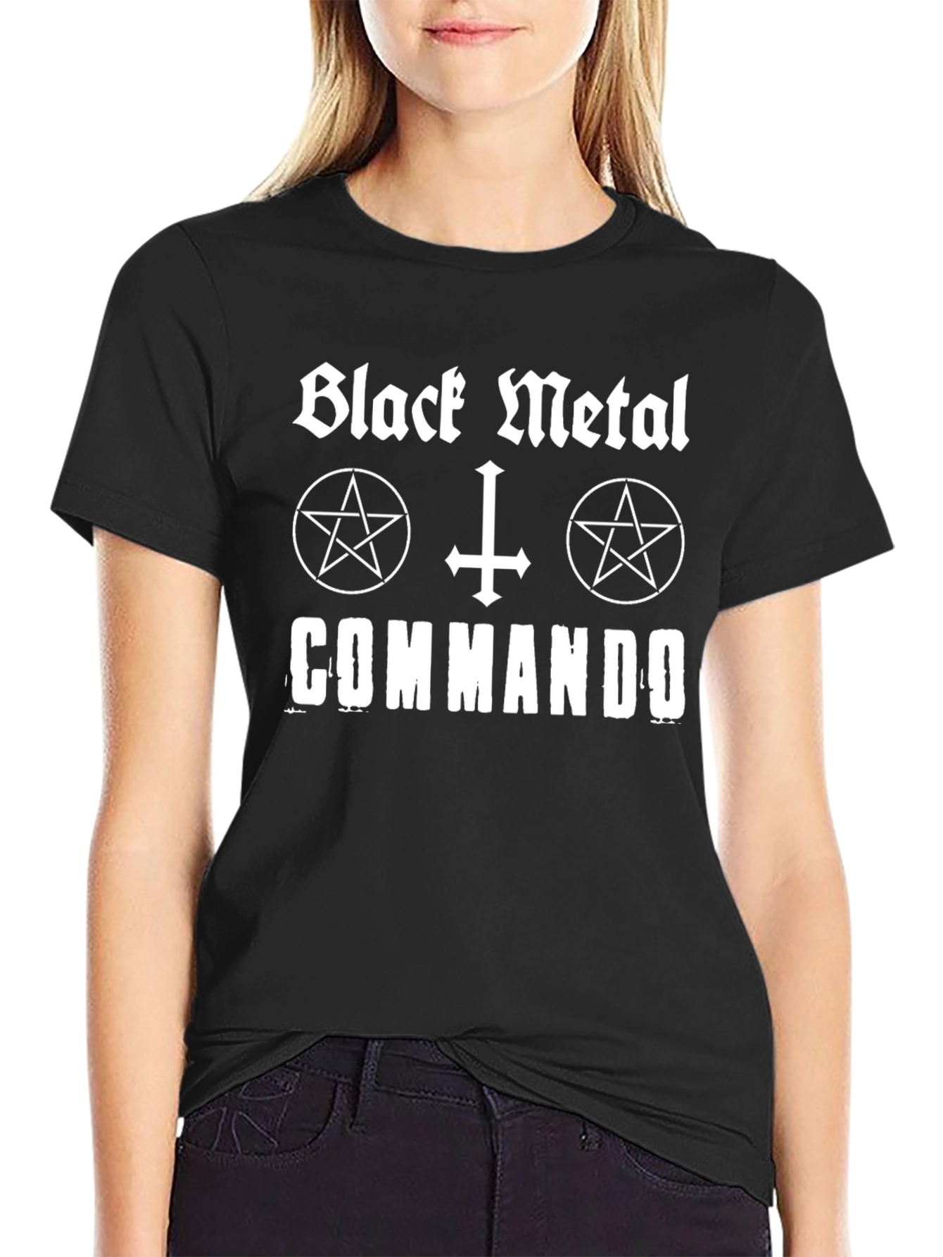 Black Metal Commando T-Shirt - Dark Aesthetic