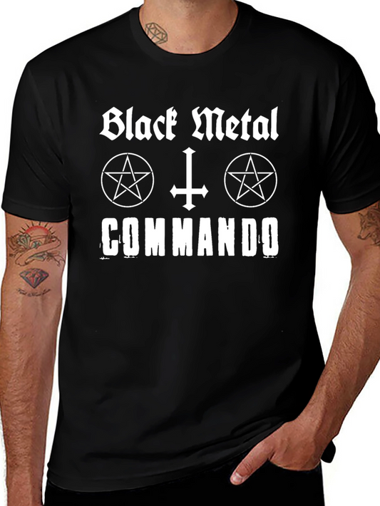 Black Metal Commando T-Shirt - Dark Aesthetic