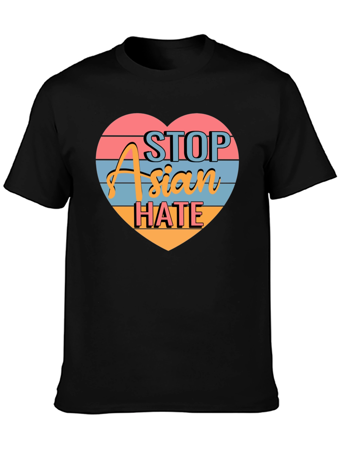 Stop Asian Hate Tee - Heart Design