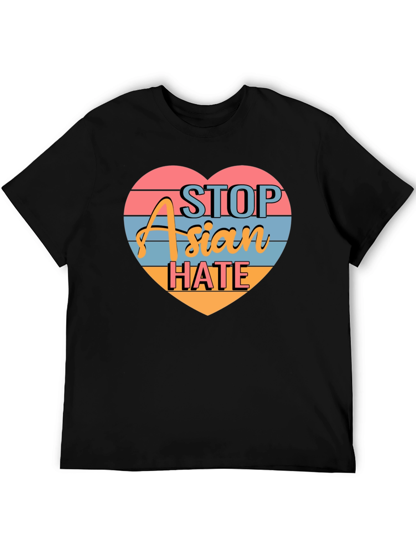 Stop Asian Hate Tee - Heart Design