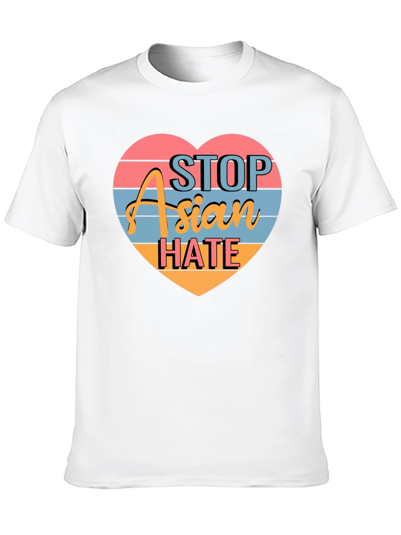 Stop Asian Hate Tee - Heart Design