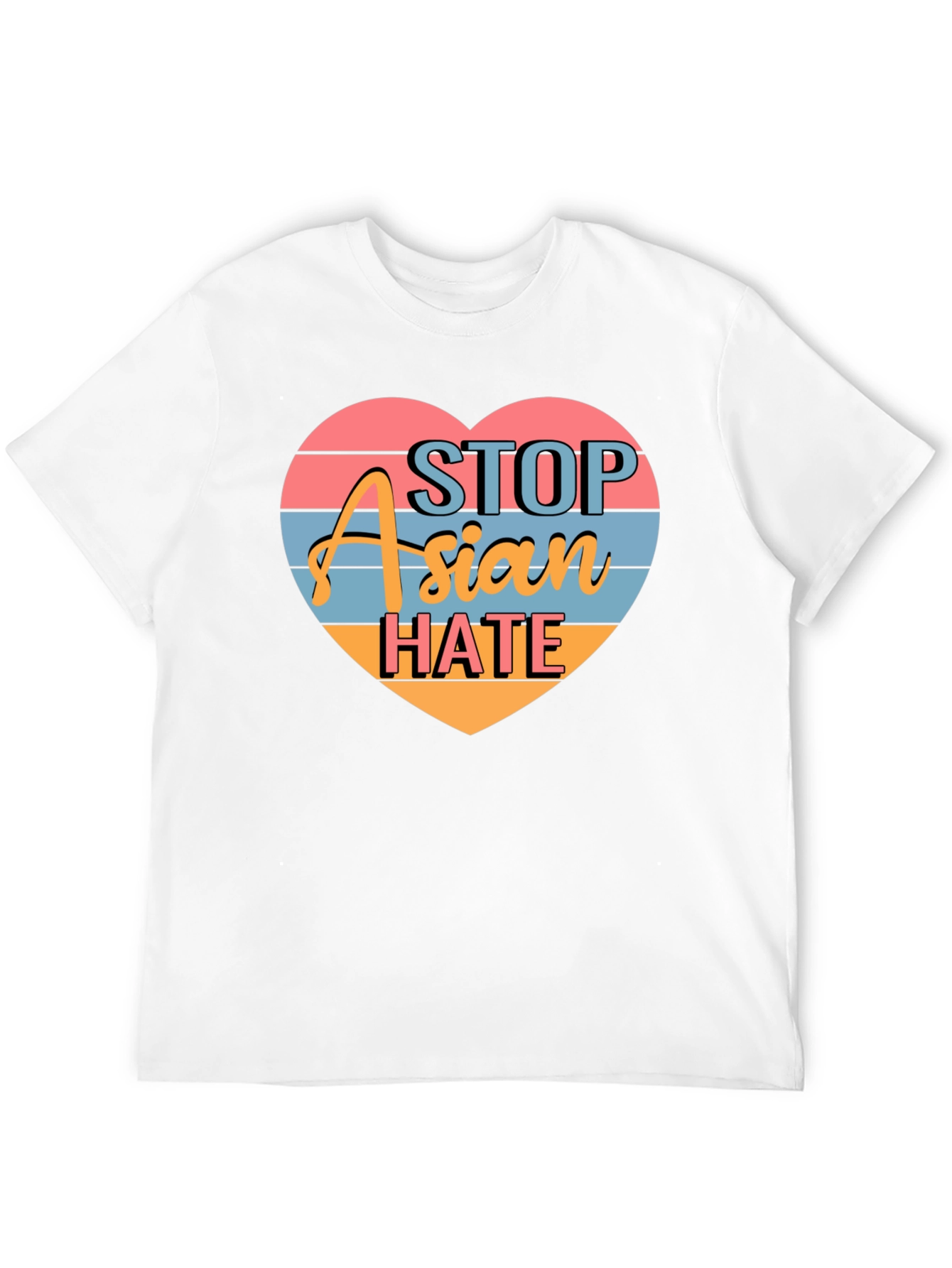 Stop Asian Hate Tee - Heart Design