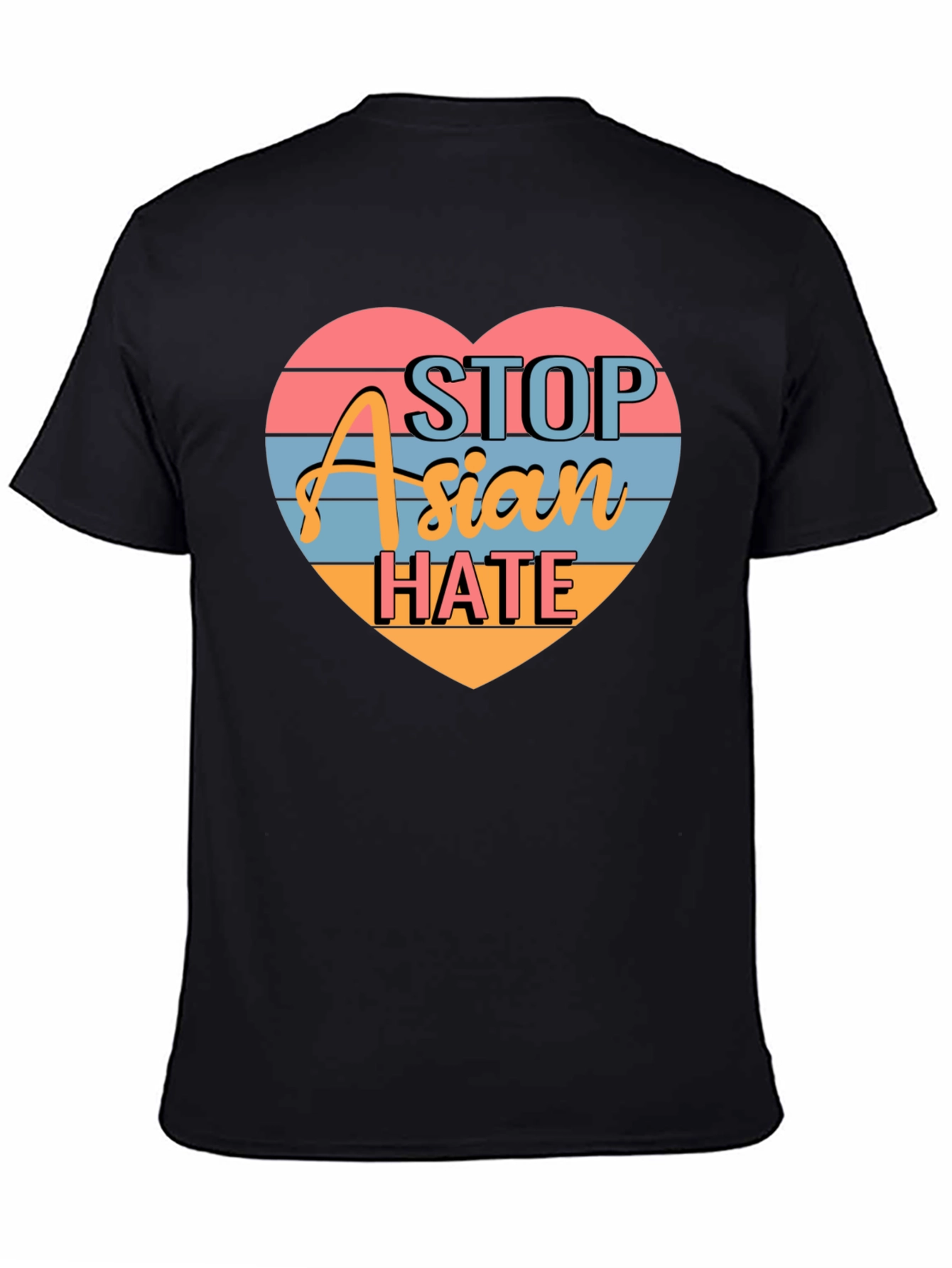 Stop Asian Hate Tee - Heart Design