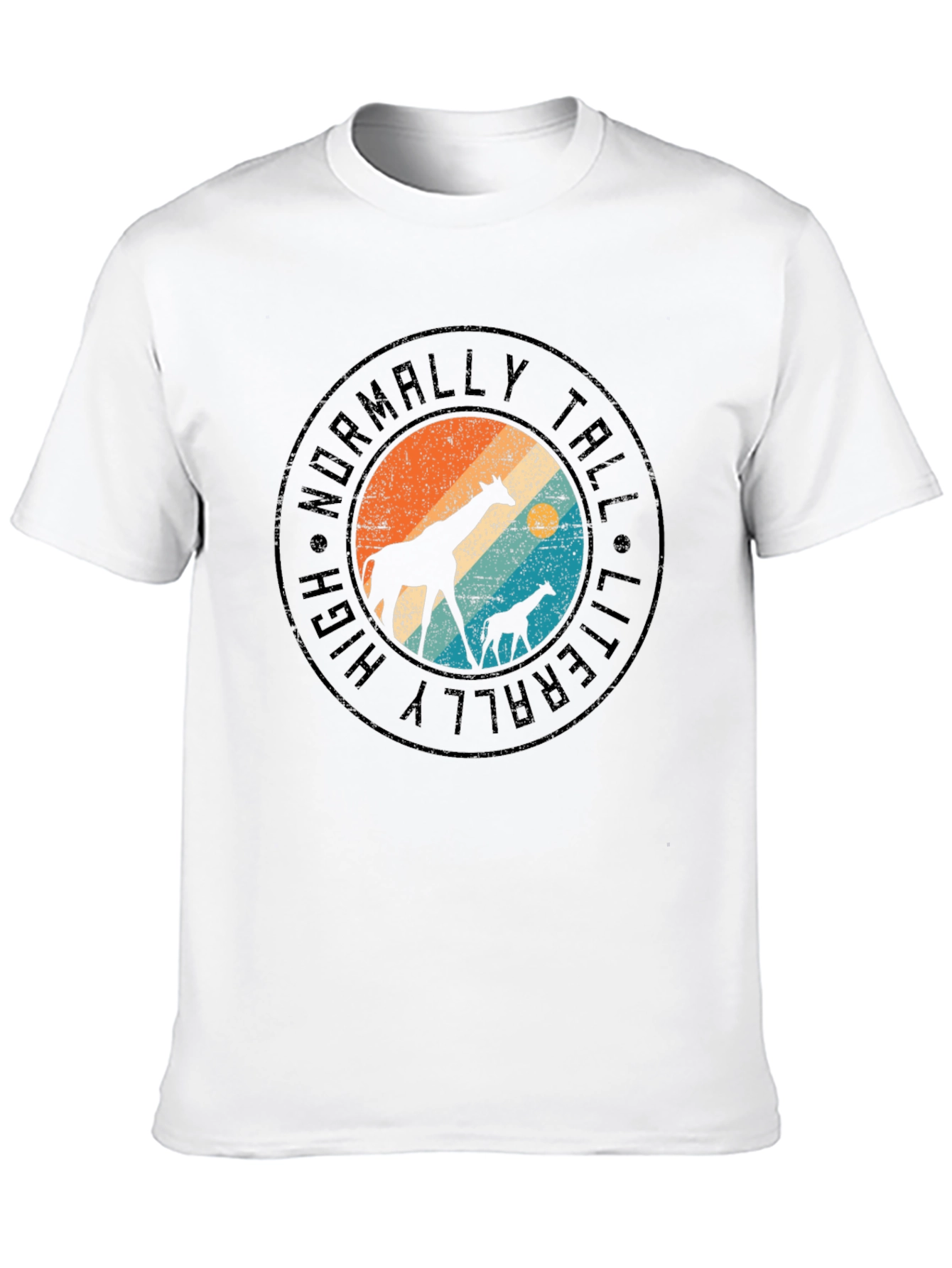 Literally Tall Giraffe Graphic Tee - Black