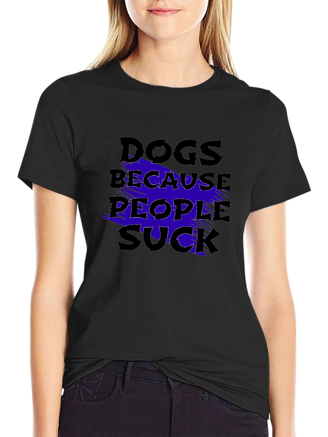 Dogs Because People Suck Graphic T-Shirt