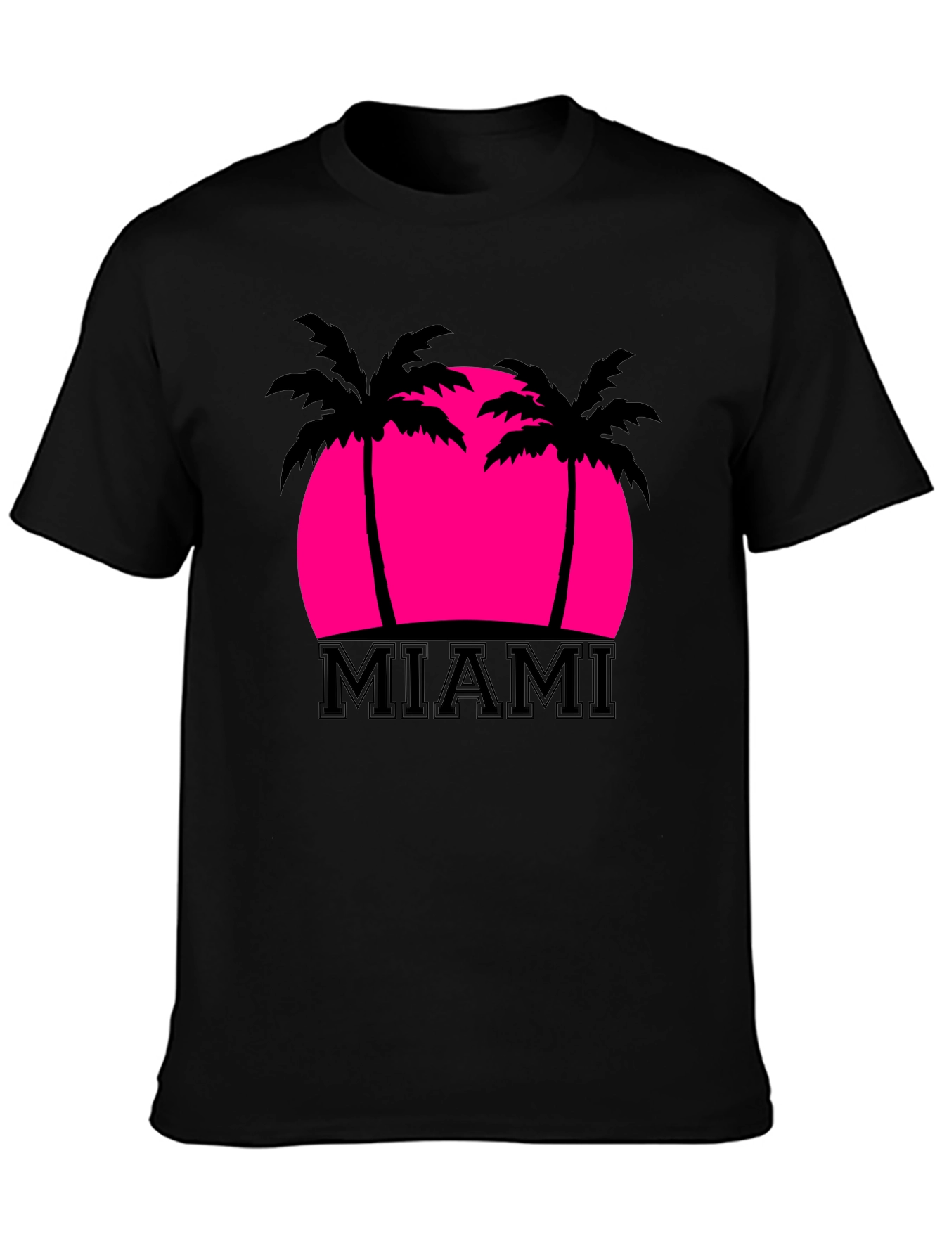 Miami Palm Sunset Graphic Tee
