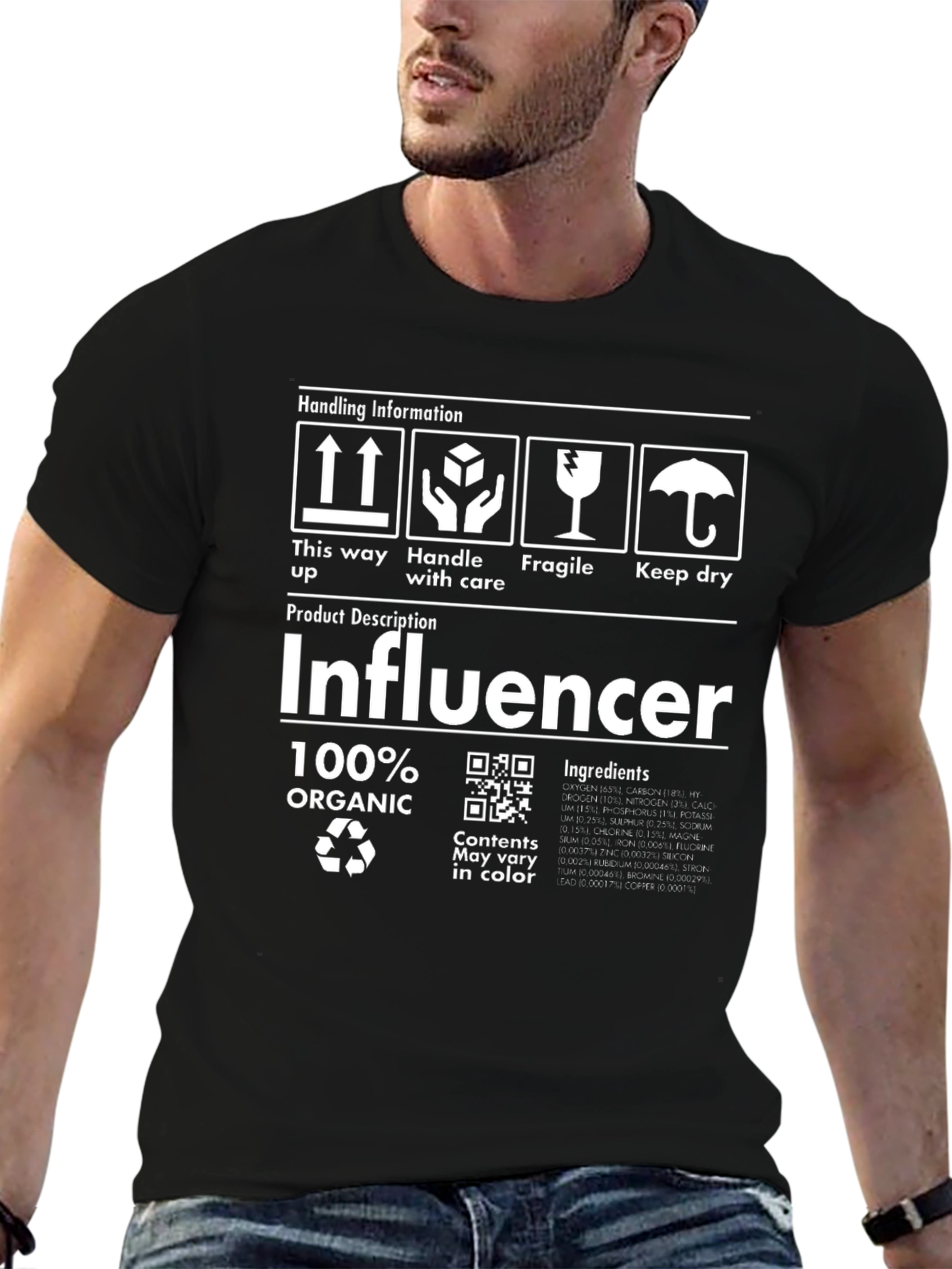 Influencer 100% Organic Graphic T-Shirt