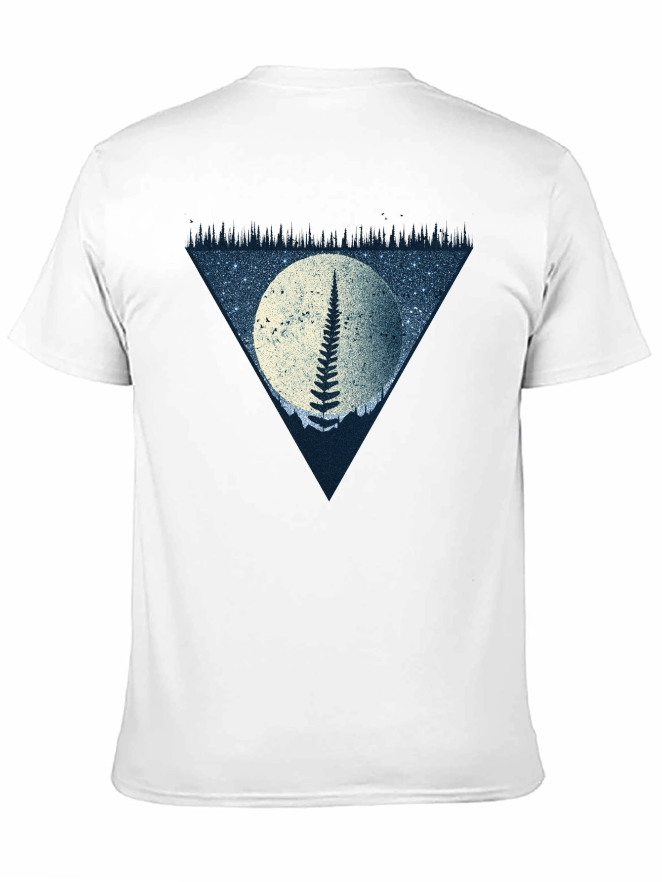 Fern Moon Triangle Graphic T-Shirt - Black