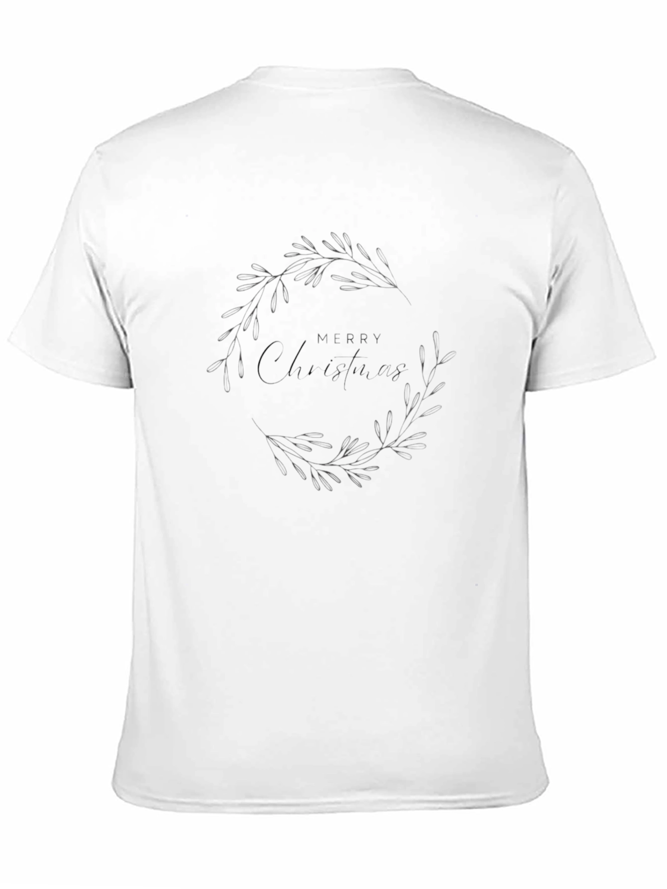 Elegant Black Wreath Graphic T-Shirt