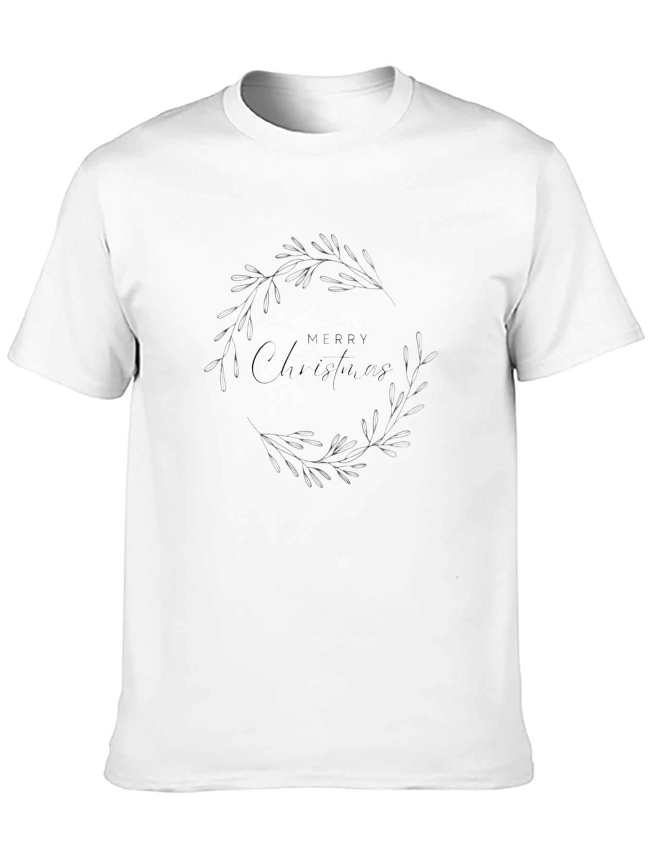 Elegant Black Wreath Graphic T-Shirt