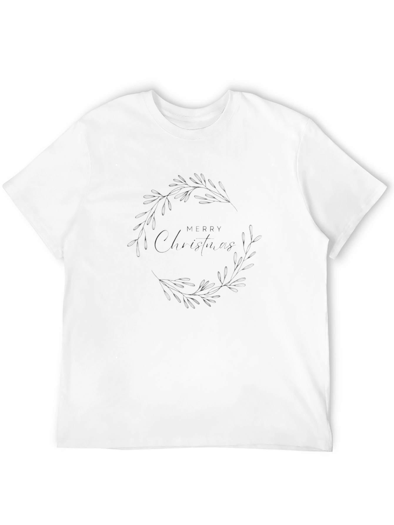Elegant Black Wreath Graphic T-Shirt