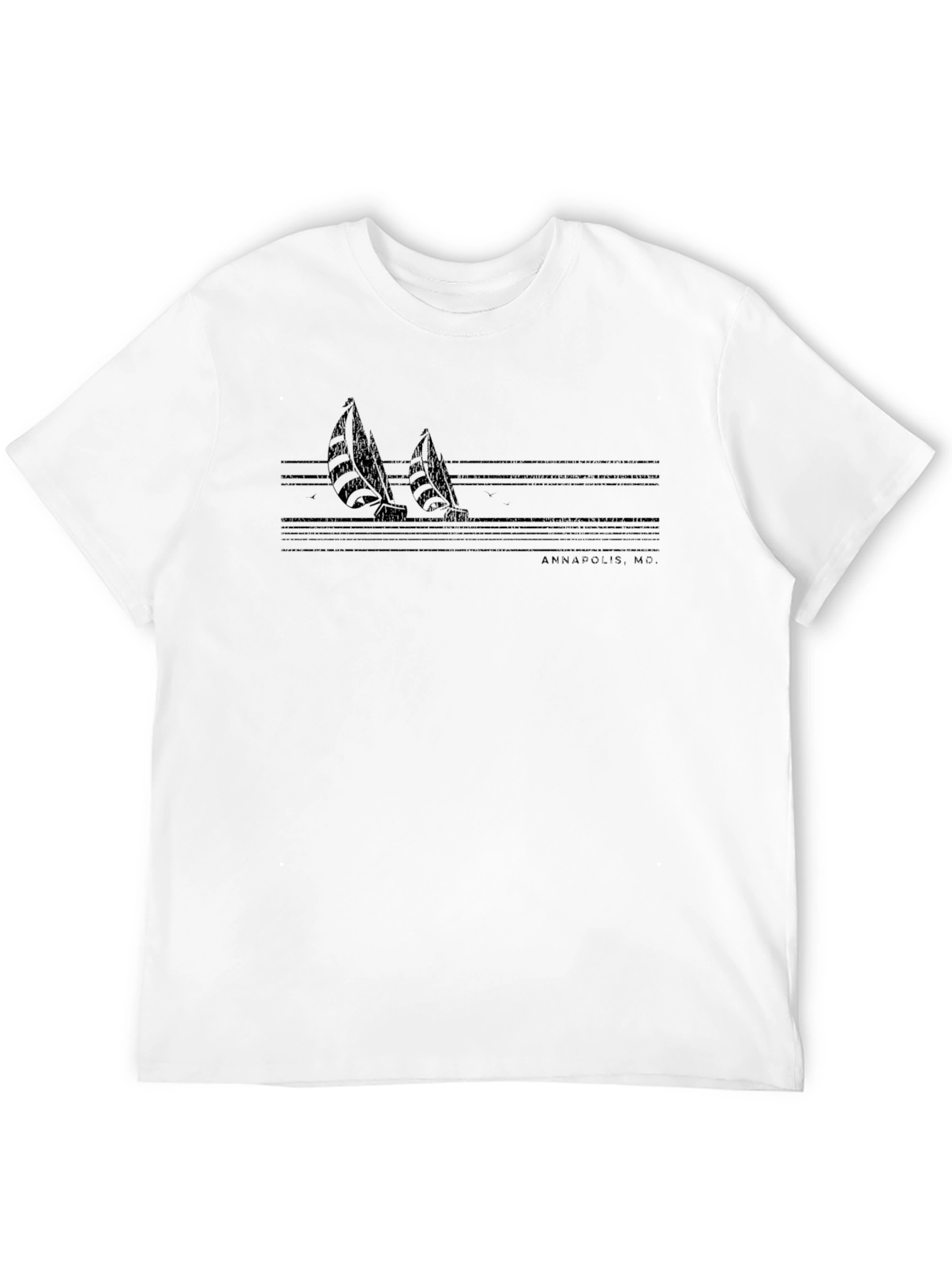 Annapolis MD Sailboat Graphic Tee - Black