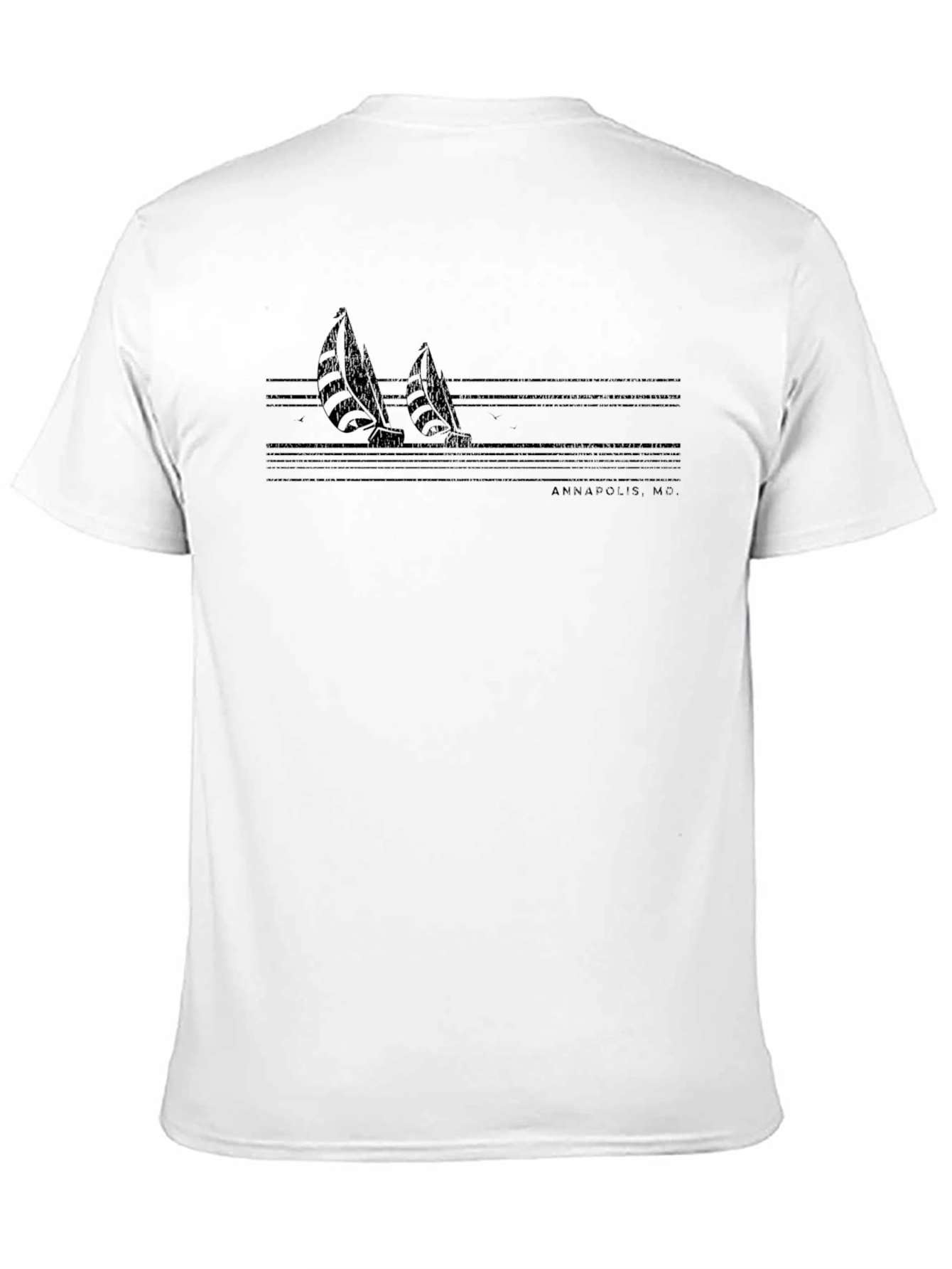 Annapolis MD Sailboat Graphic Tee - Black