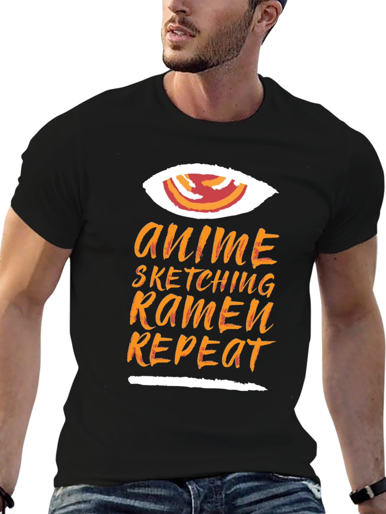 Anime Sketching Ramen Repeat Graphic Tee