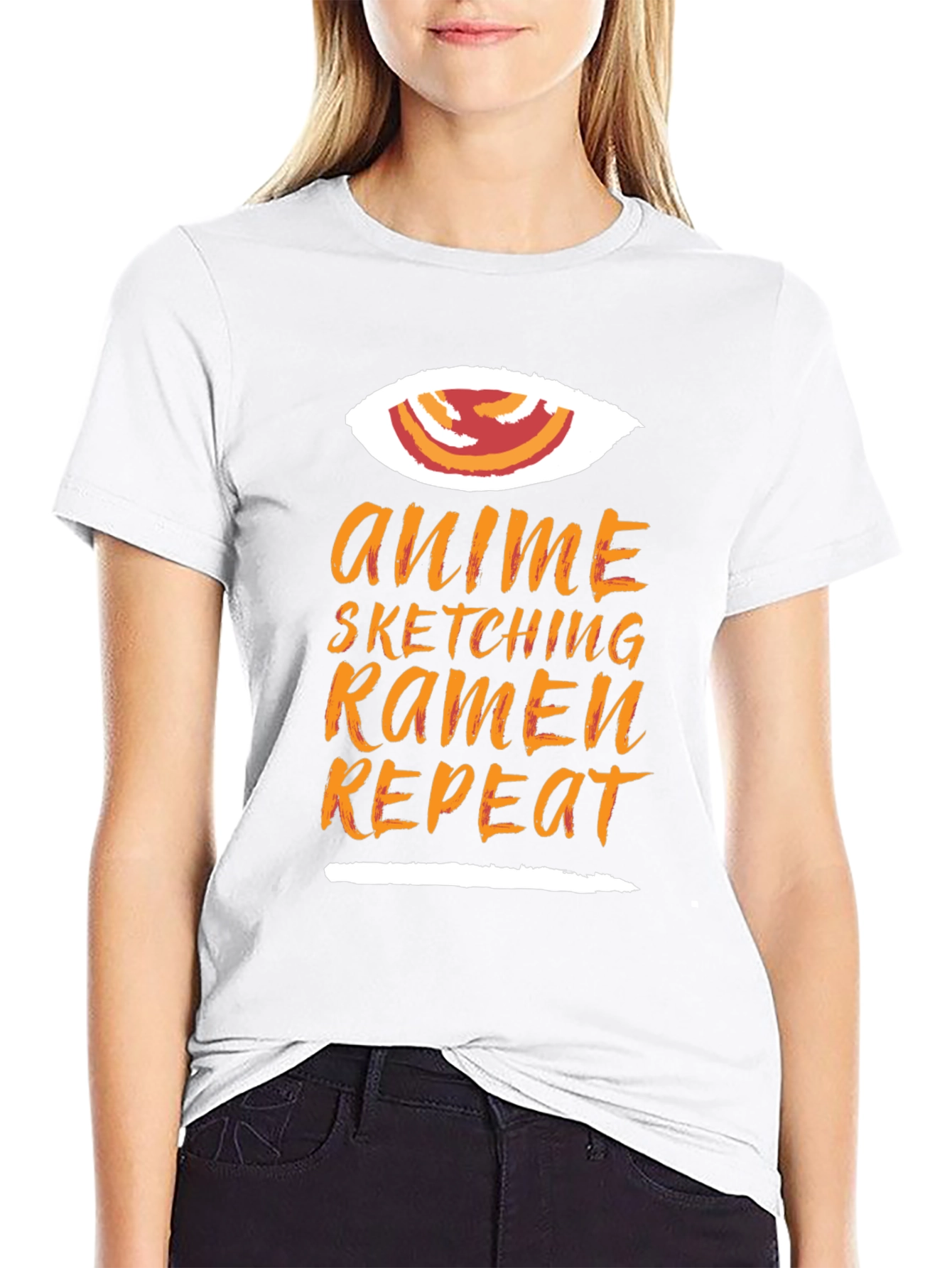 Anime Sketching Ramen Repeat Graphic Tee