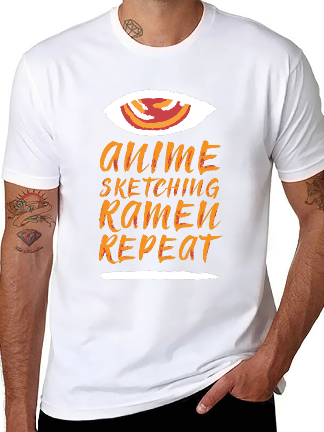 Anime Sketching Ramen Repeat Graphic Tee