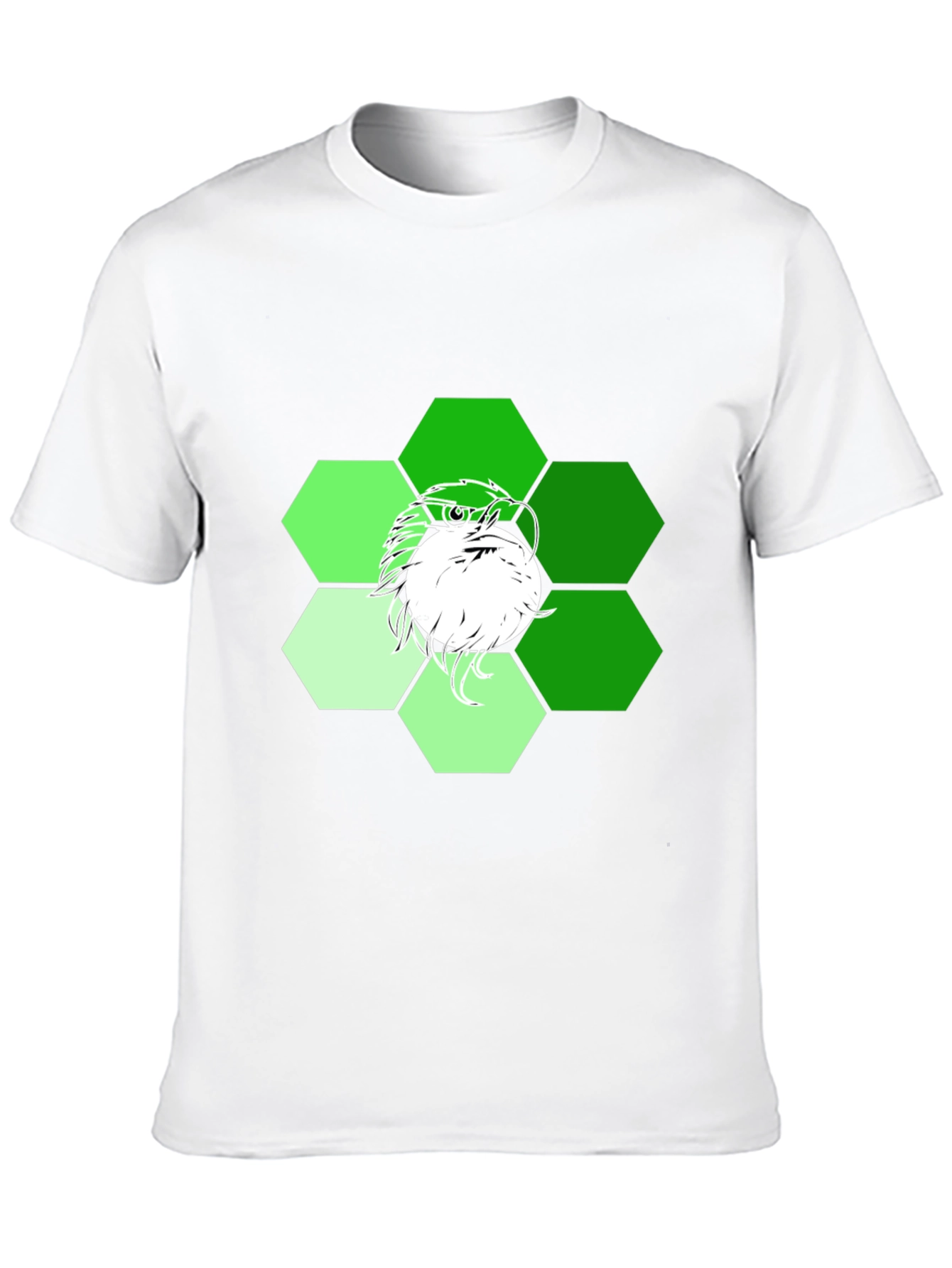 Mens Black T-Shirt with Geometric Eagle Graphic