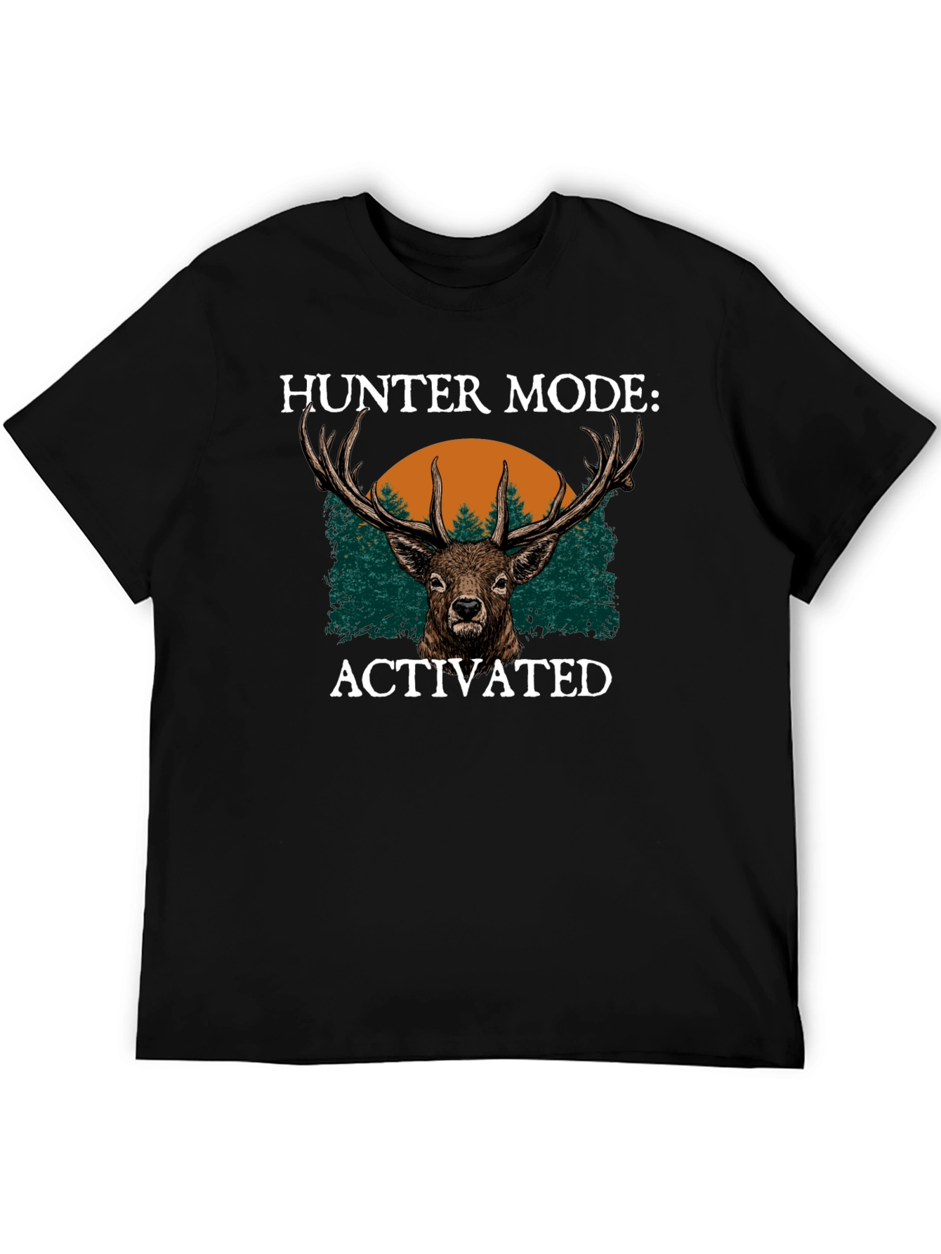 Hunter Mode Activated Graphic Tee - Deer Design