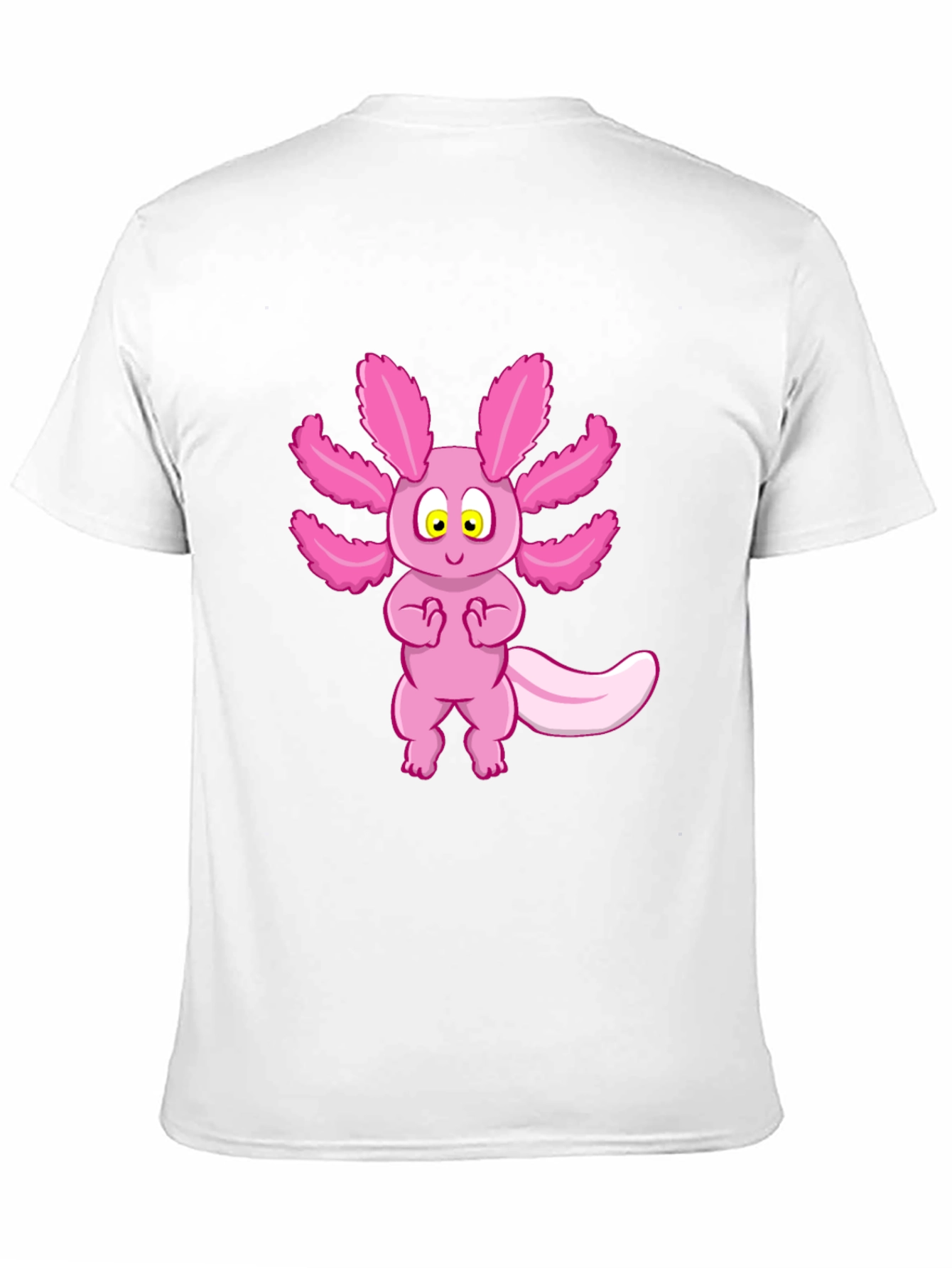 Axolotl Cartoon Graphic Tee - Black Unisex T-Shirt
