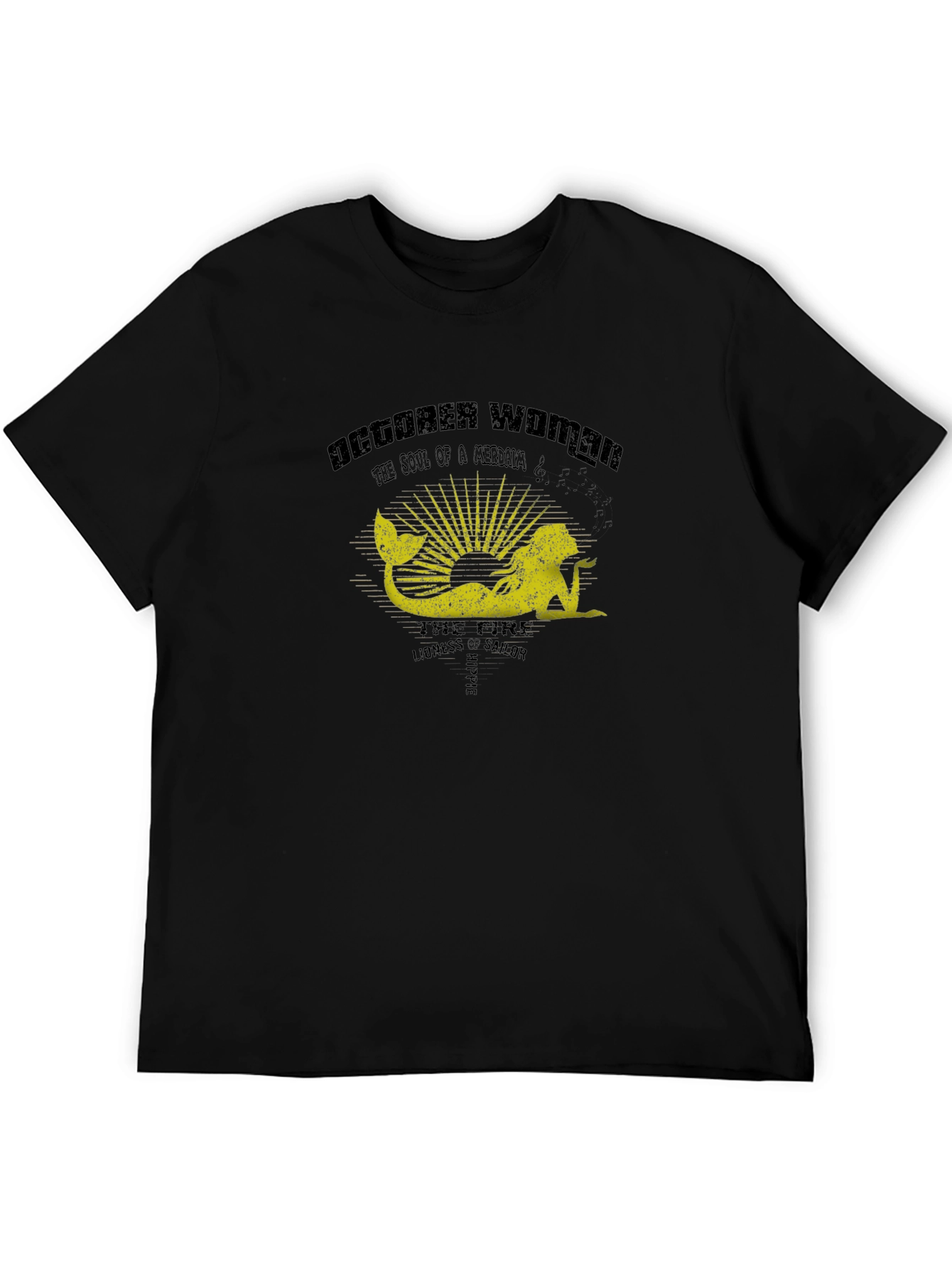 October Woman Mermaid Graphic T-Shirt