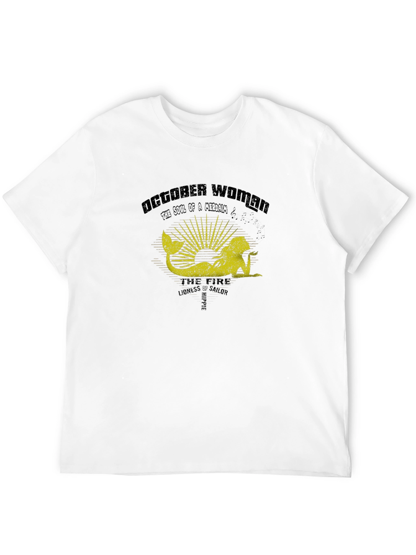 October Woman Mermaid Graphic T-Shirt