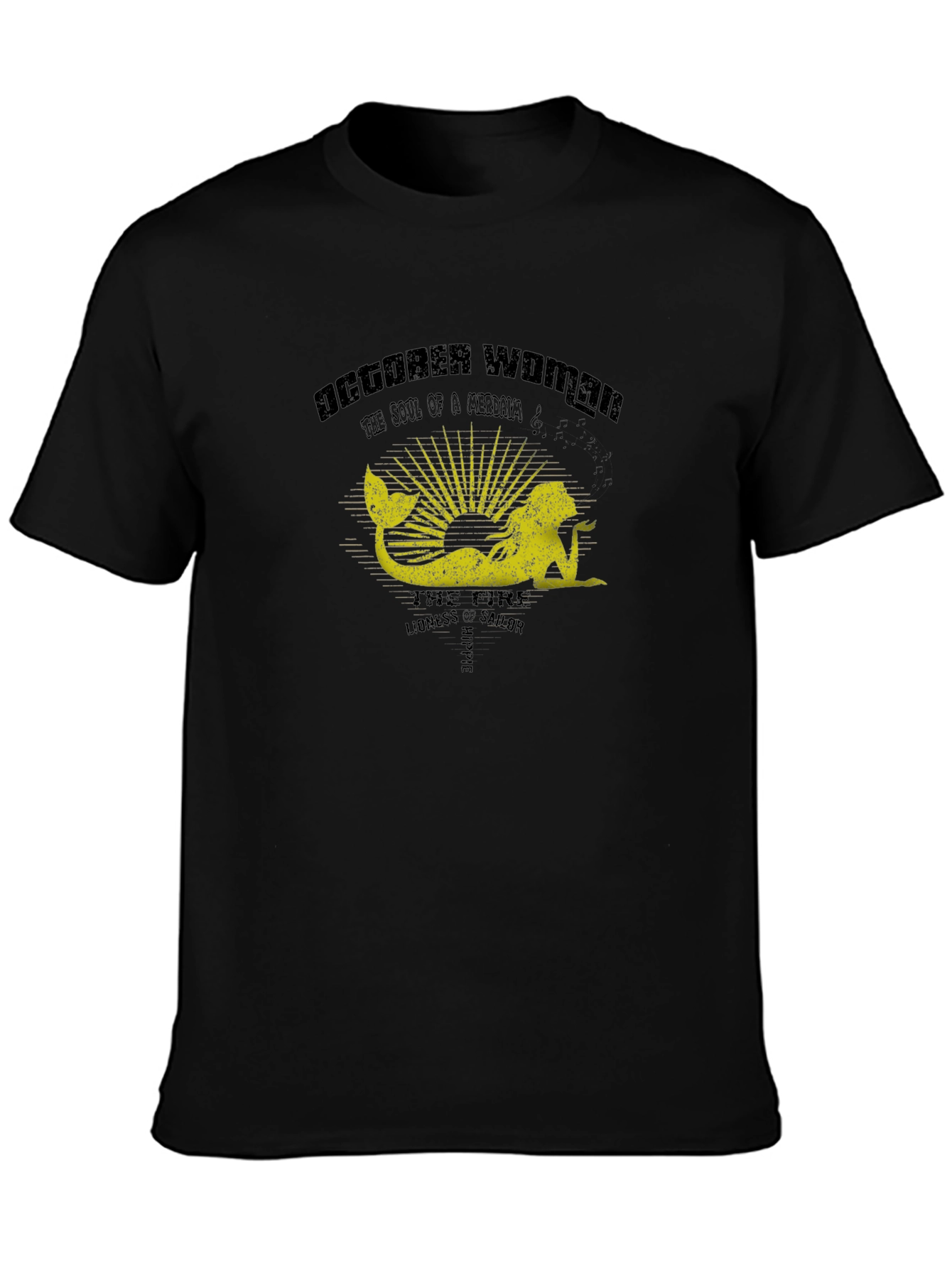 October Woman Mermaid Graphic T-Shirt