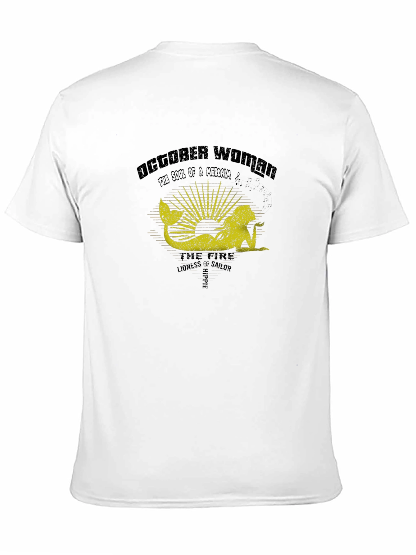 October Woman Mermaid Graphic T-Shirt