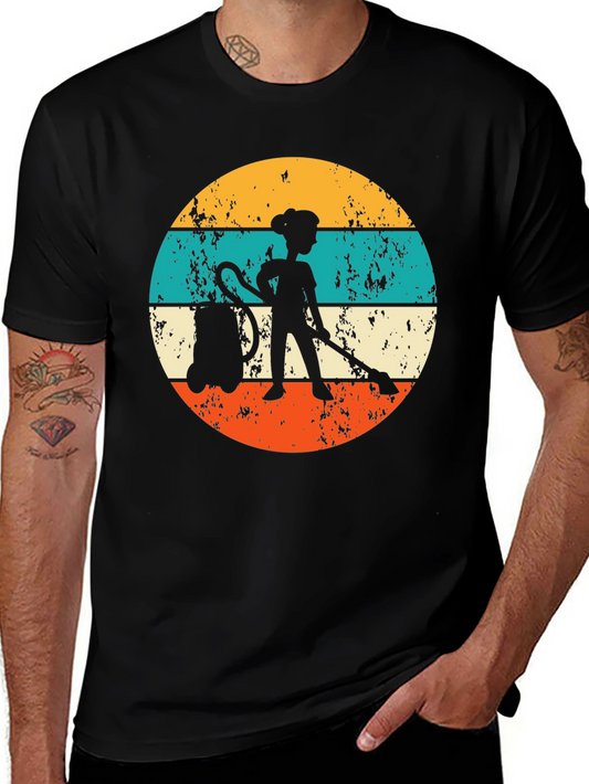 Retro Housekeeper T-Shirt - Vintage Cleaning Crew Tee
