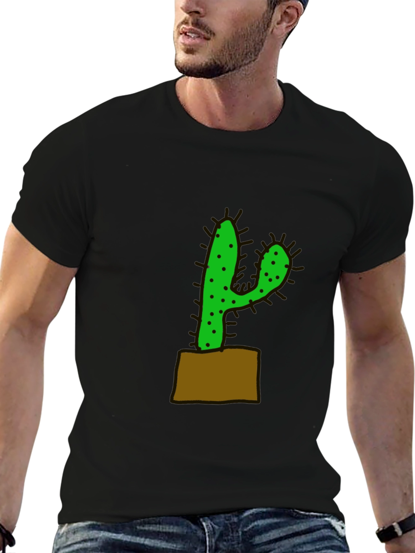 Cactus Graphic Black T-Shirt