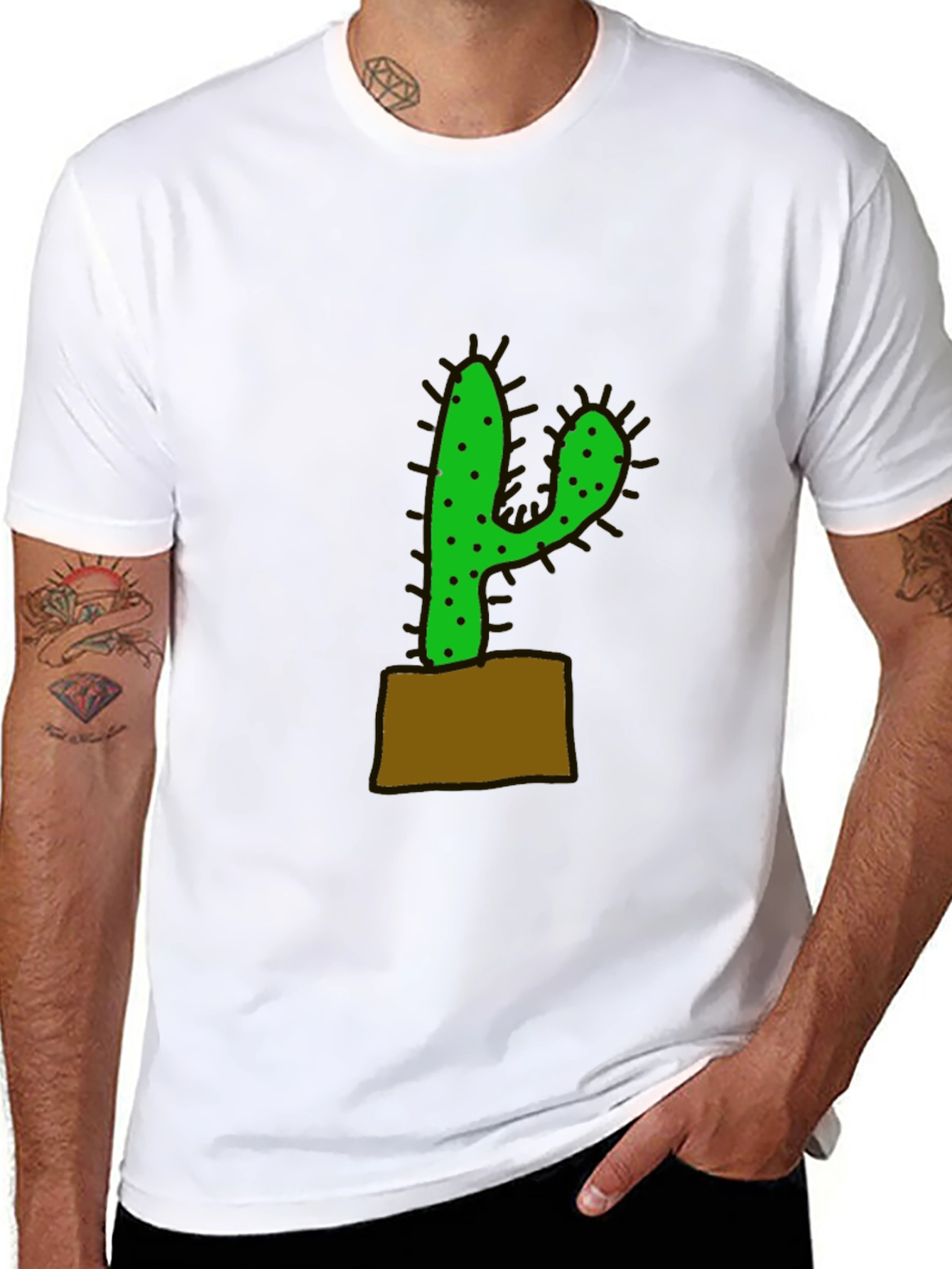 Cactus Graphic Black T-Shirt