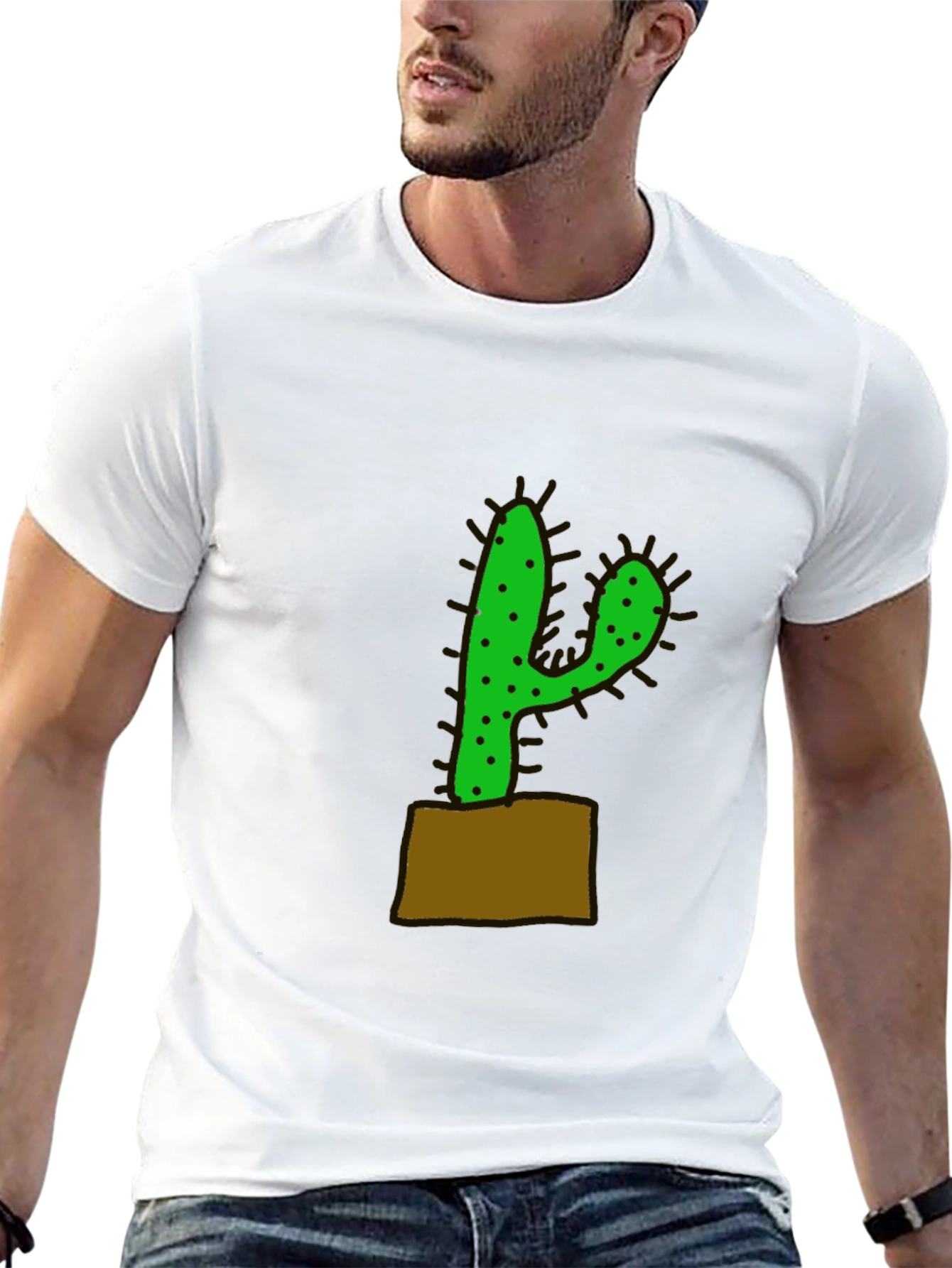 Cactus Graphic Black T-Shirt